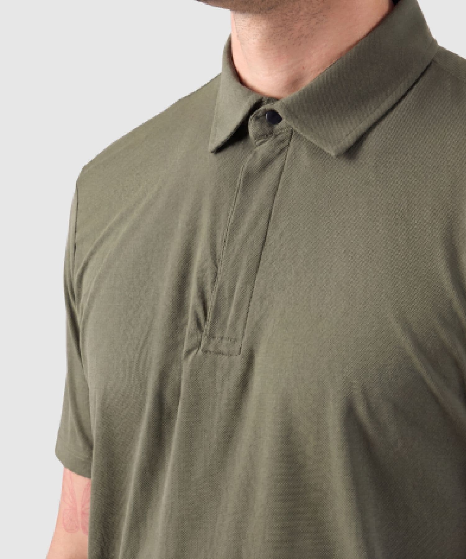 Polo Brisa de Día verde oliva para hombre, vista 3
