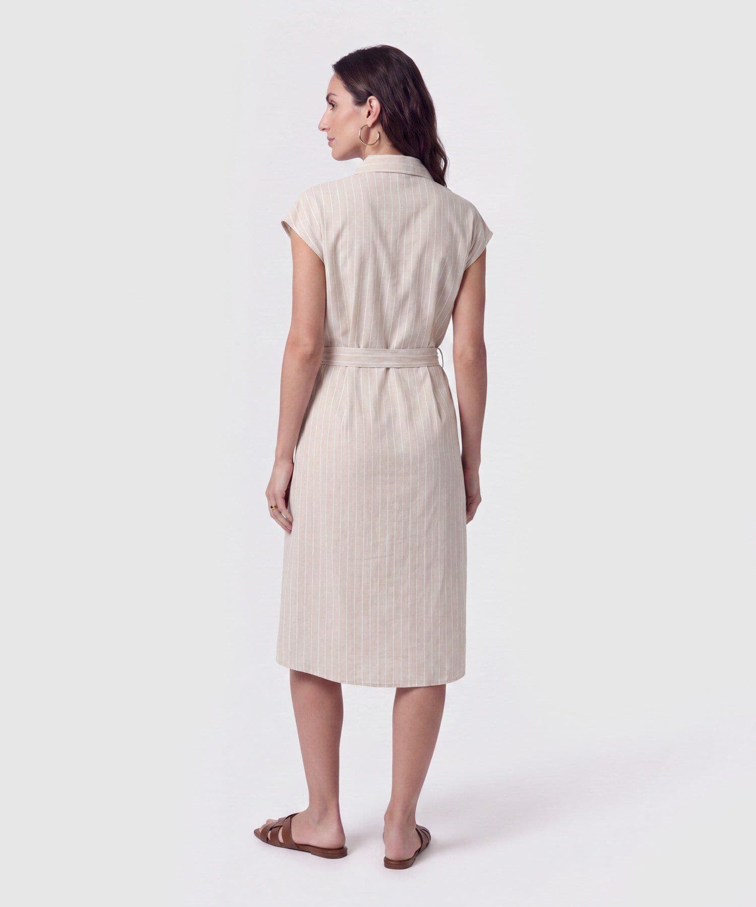 Vestido Siena Suave verde oliva para mujer, vista 3