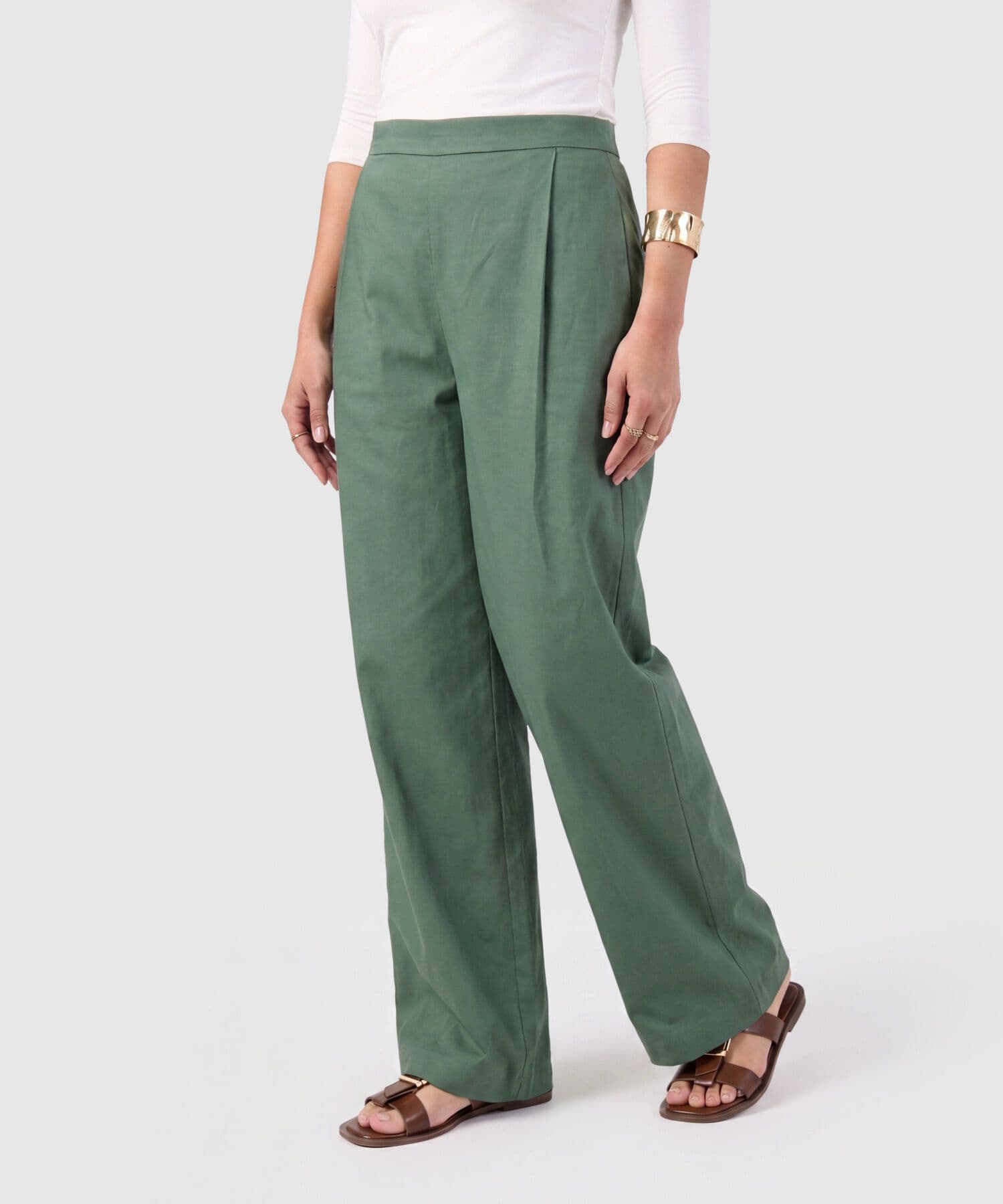 Pantalón Coral Edición Índigo verde oliva para mujer, vista principal
