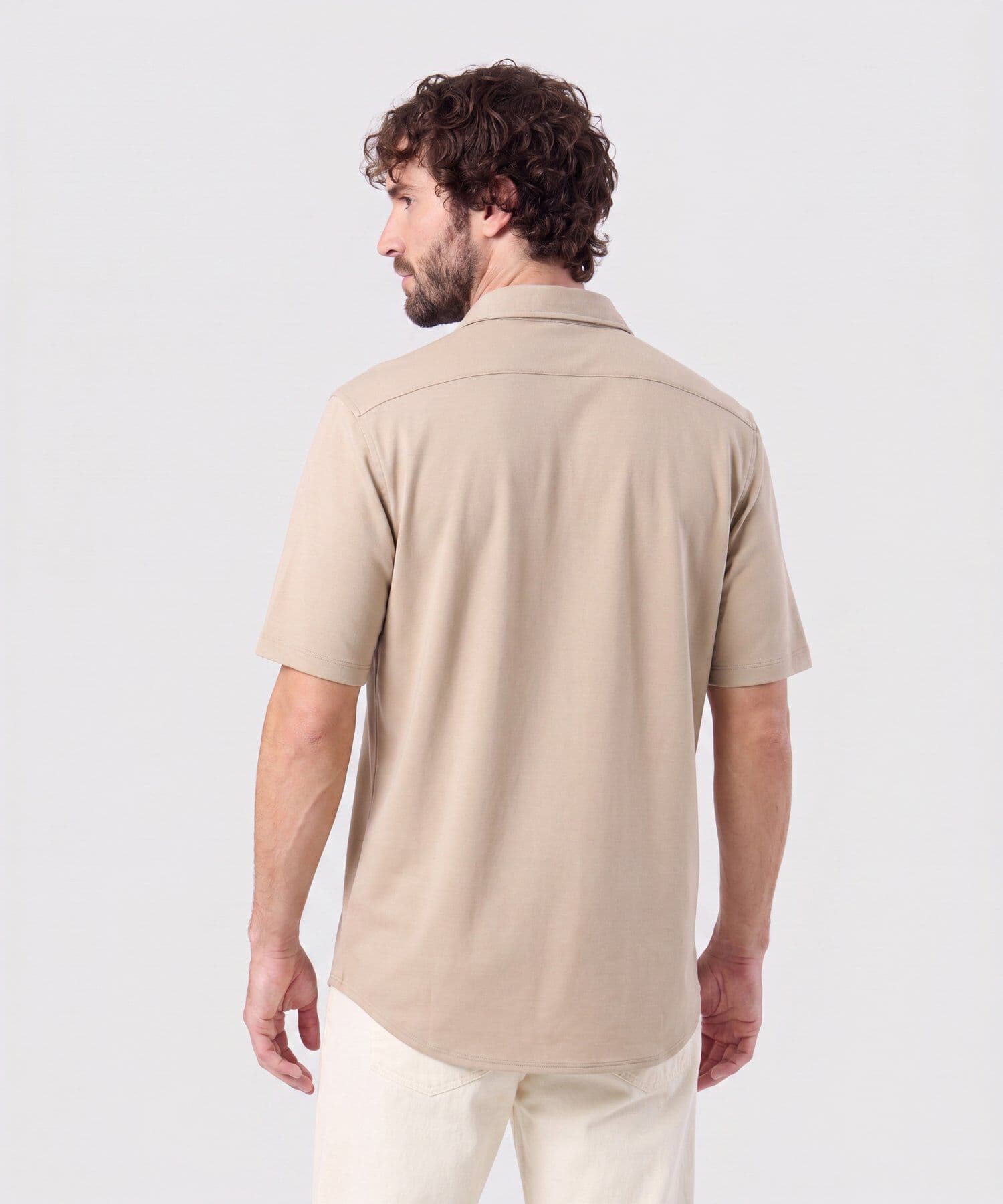 Camisa Oliva de Ciudad café para hombre, vista 4