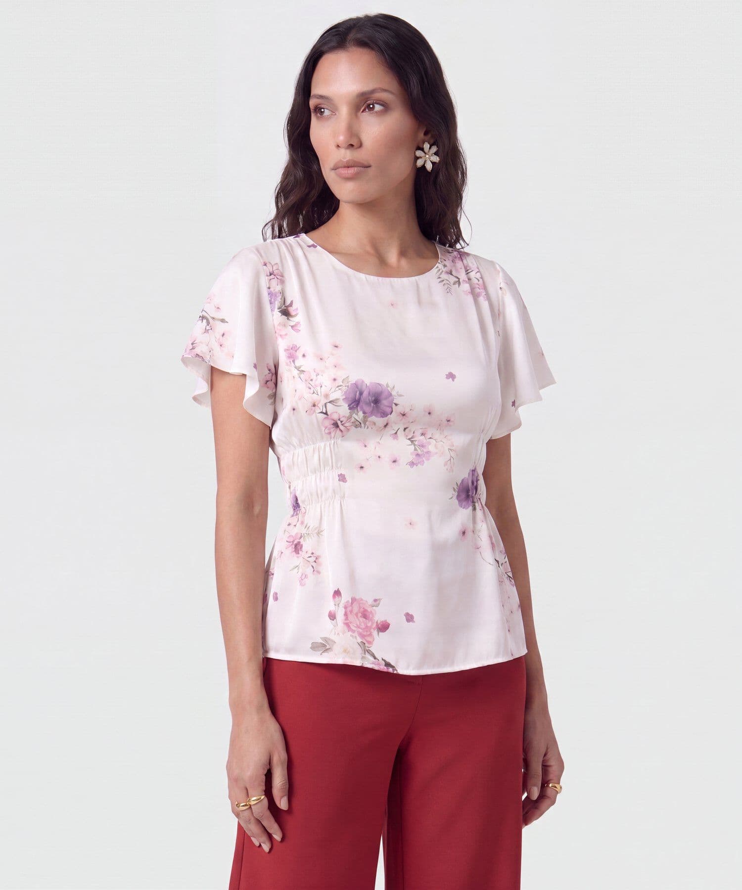 Blusa Selva Texturizado dorado para mujer, vista principal