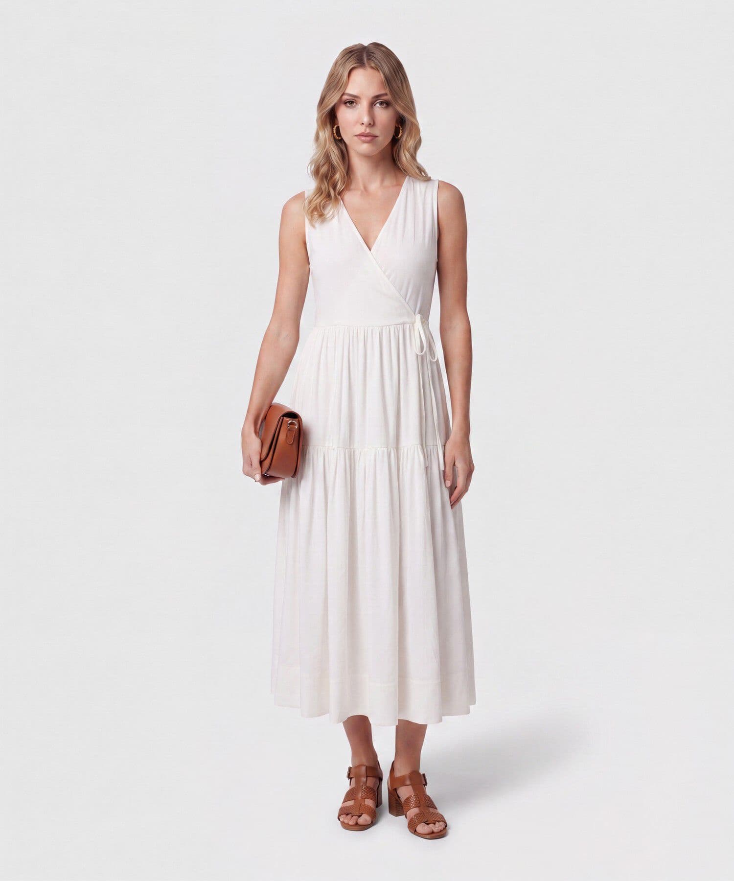 Vestido Litoral Contemporáneo blanco para mujer, vista principal