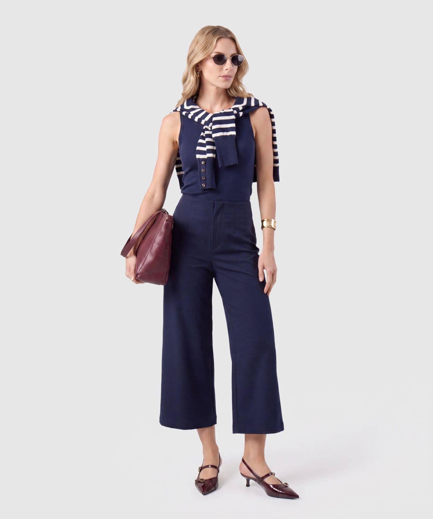 Pantalón Candelaria Ligero azul marino para mujer, vista 2