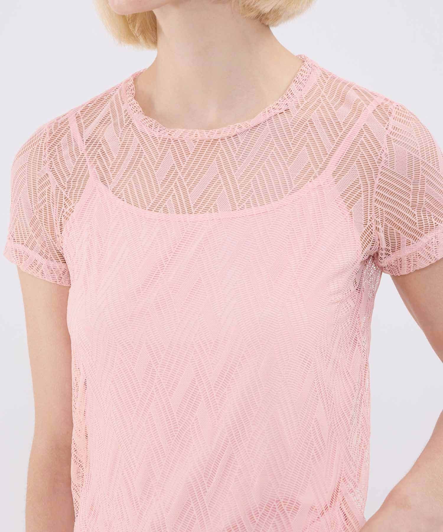 Camiseta Horizonte de Día rosa empolvado para mujer, vista 3