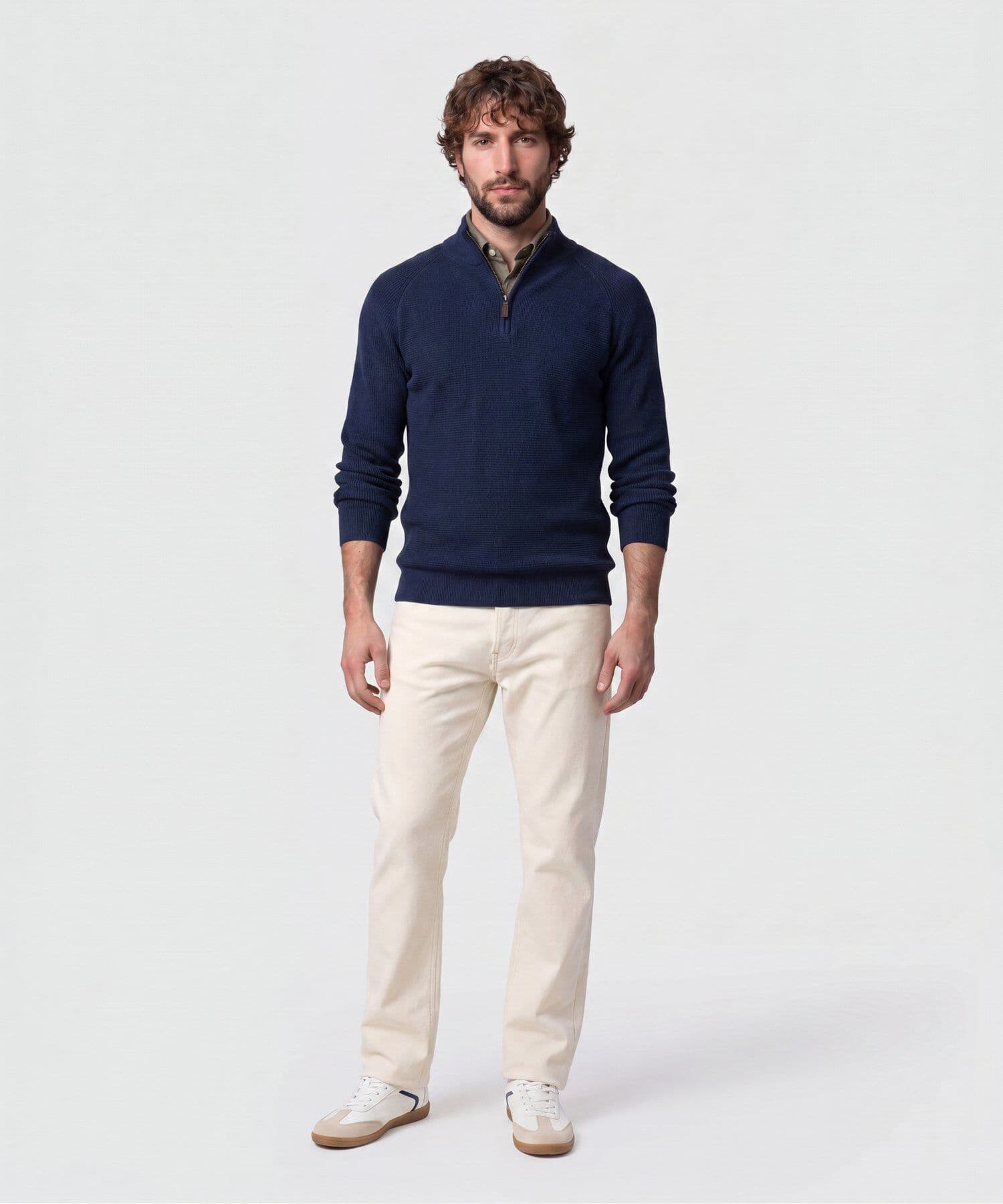 Camisa Oliva de Ciudad café para hombre, vista 2