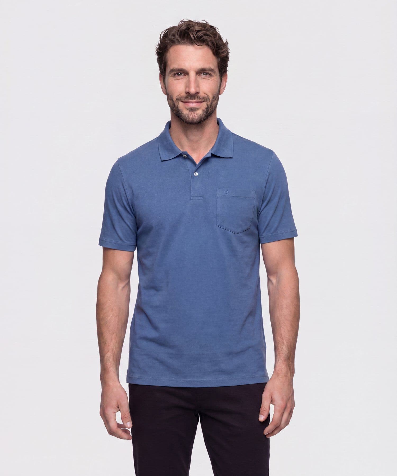 Polo Lumbre Natural azul marino para hombre, vista principal