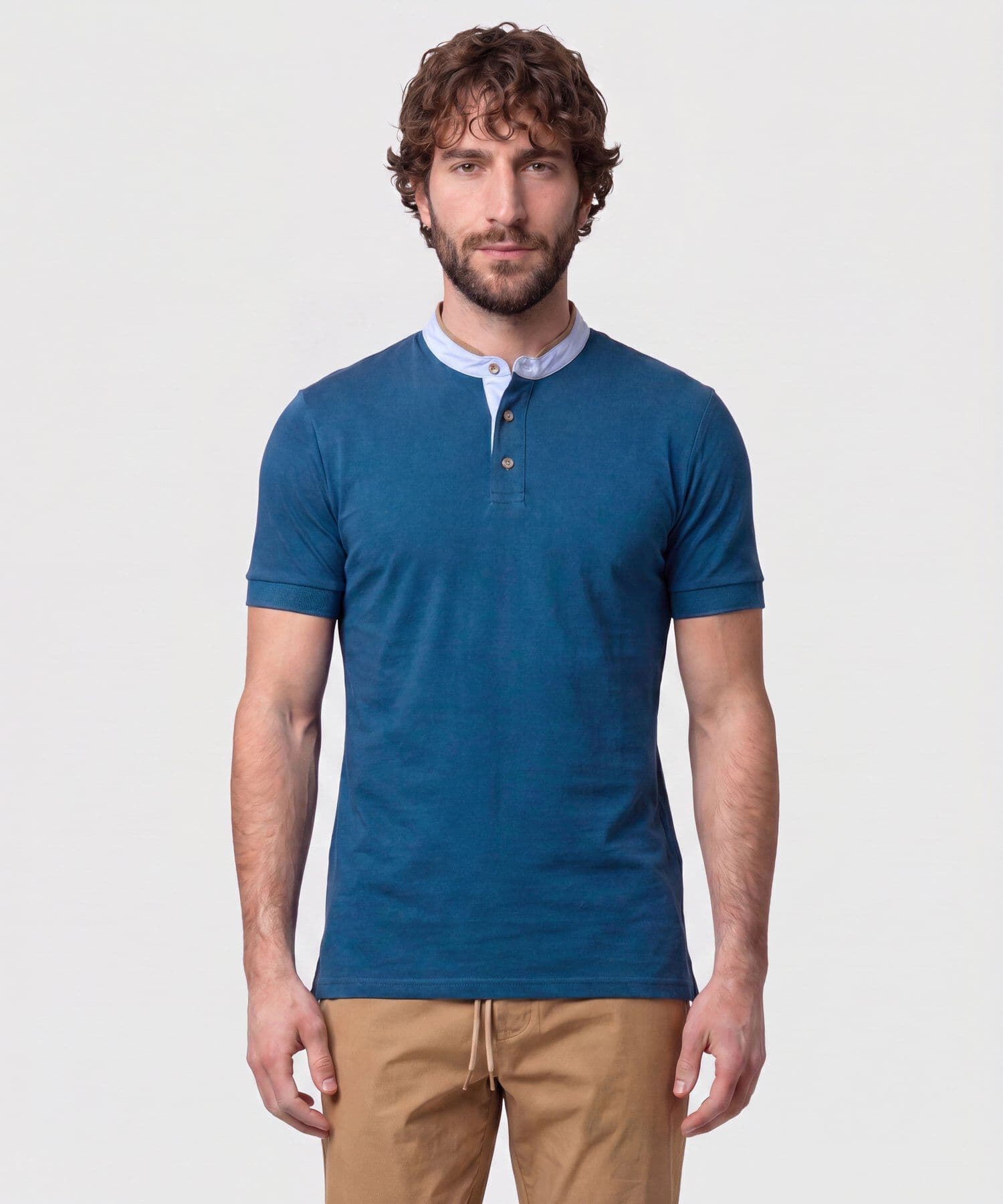 Polo Oliva de Noche azul marino para hombre, vista principal