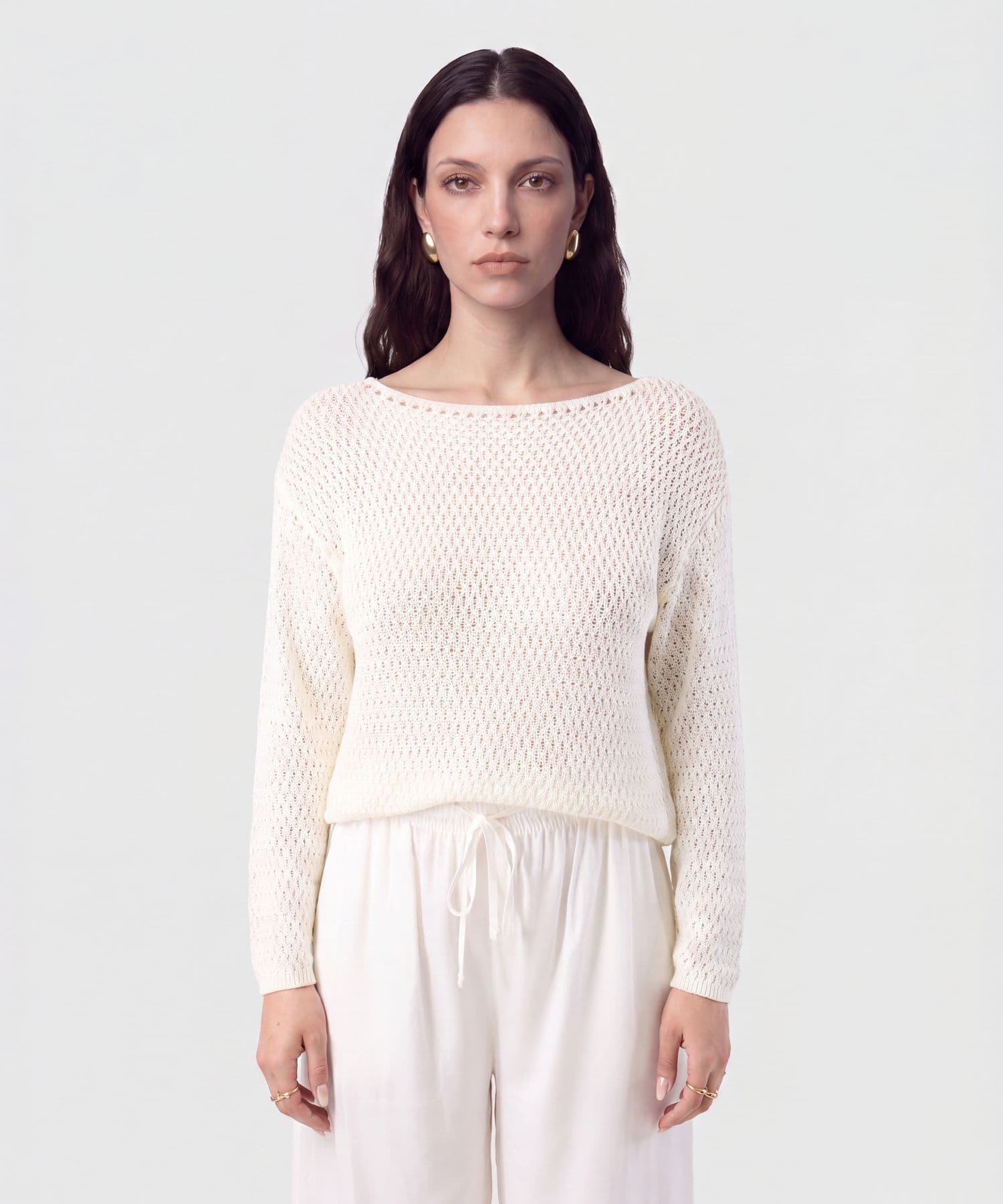 Buzo Julieta Texturizado blanco para mujer, vista principal