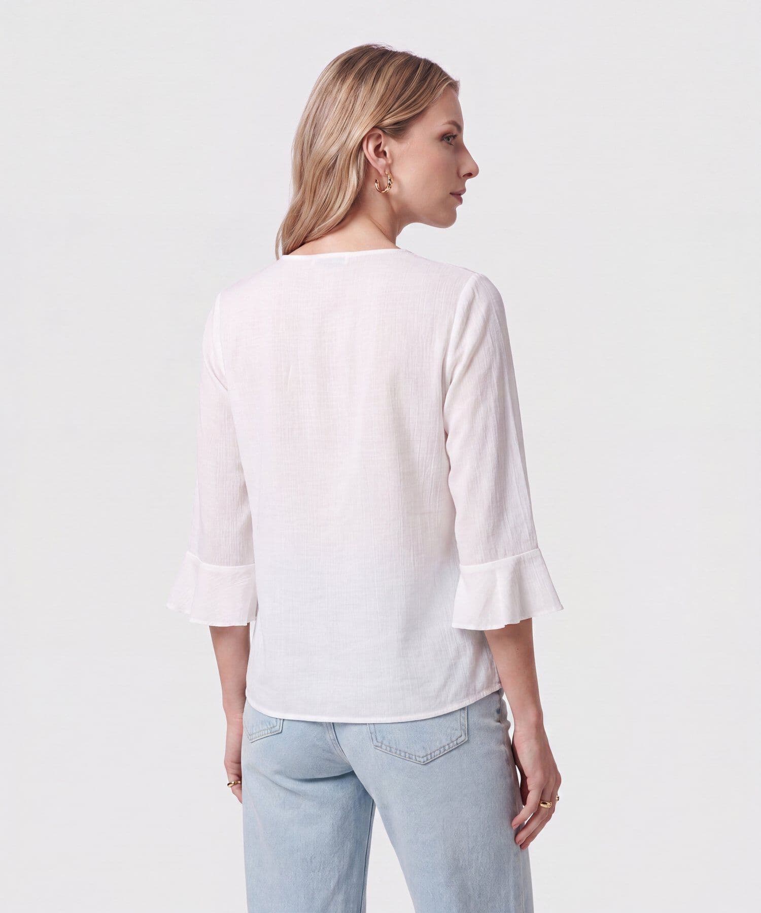 Blusa Sabana Suave blanco para mujer, vista 4