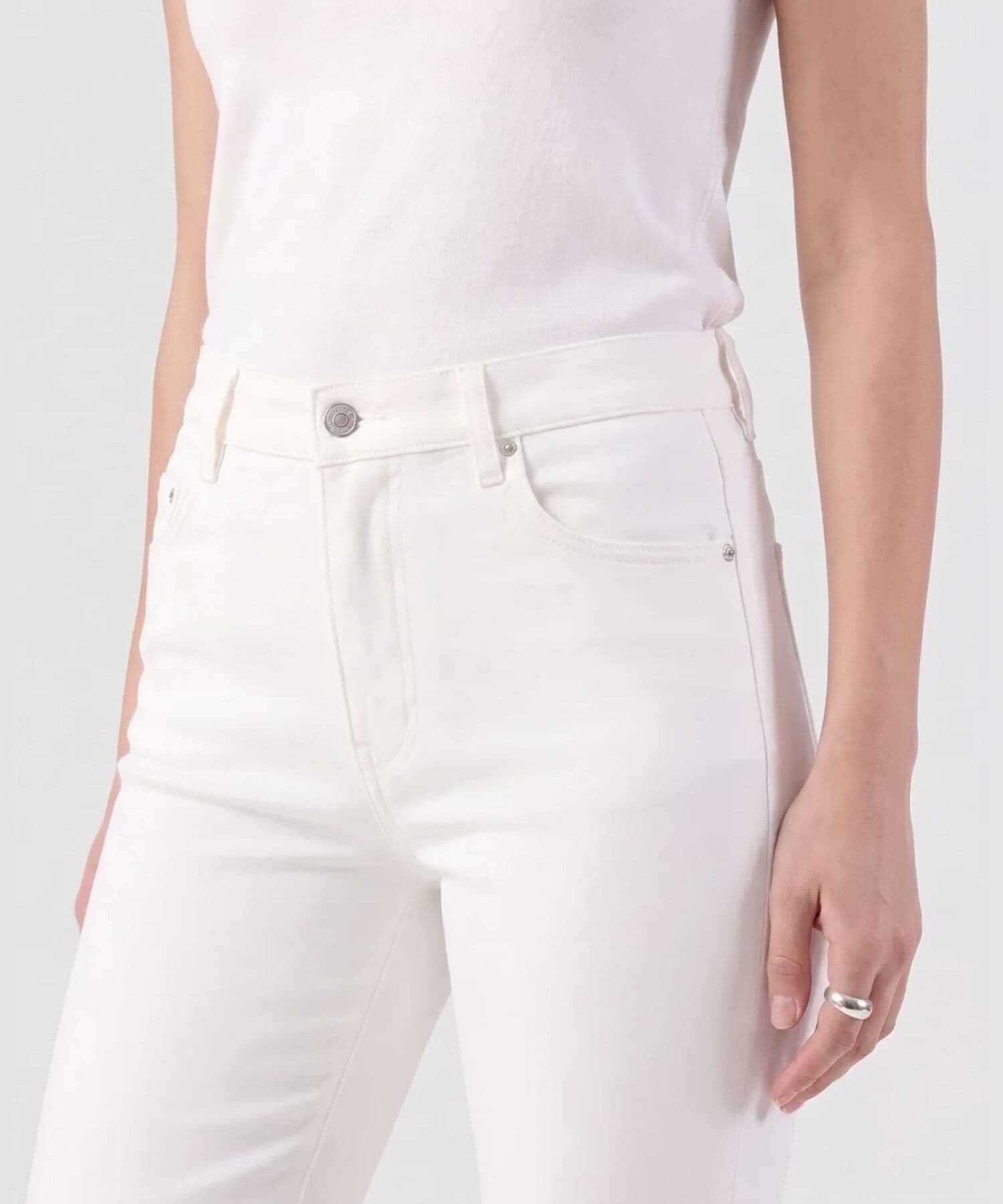 Jean Sabana Minimalista blanco para mujer, vista 3