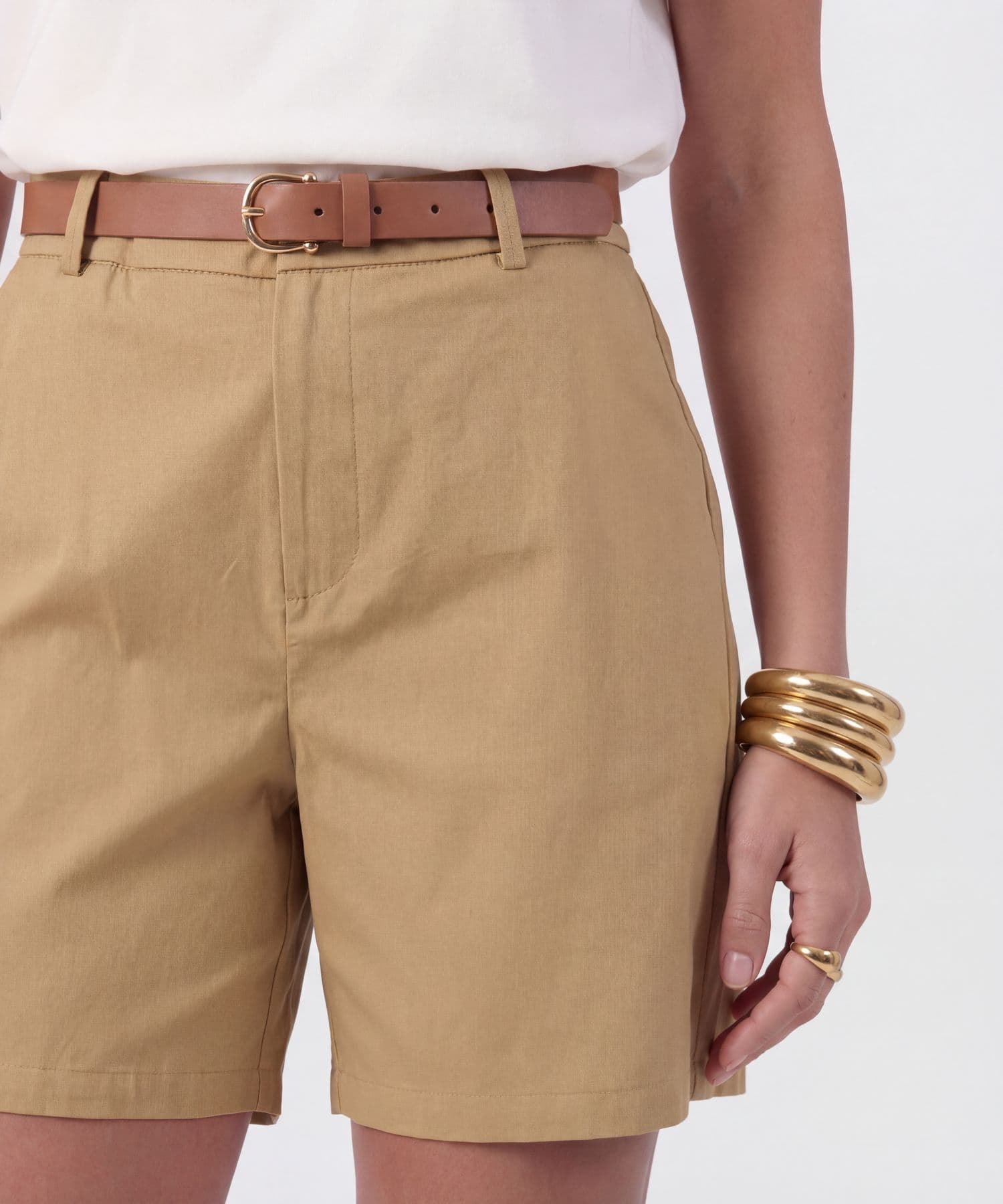 Bermuda Río Edición Lino café para mujer, vista 3