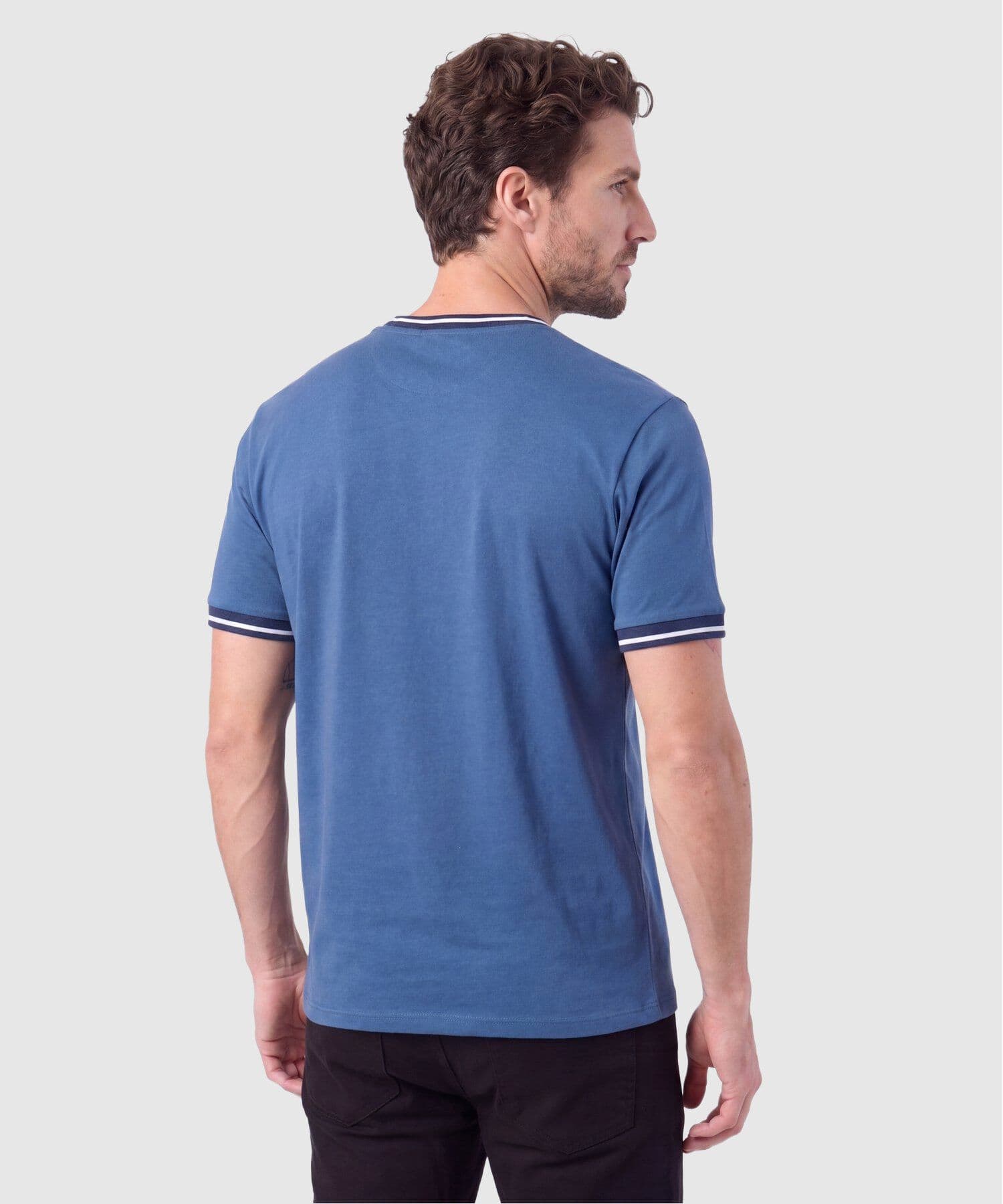 Camiseta Marea Fluido azul marino para hombre, vista 4