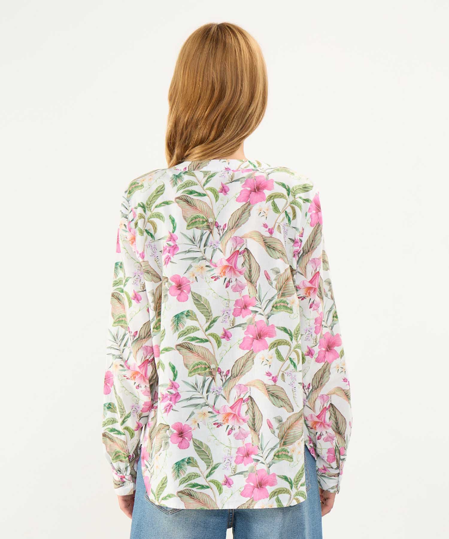 Blusa Orquídea Contemporáneo azul índigo para mujer, vista 4