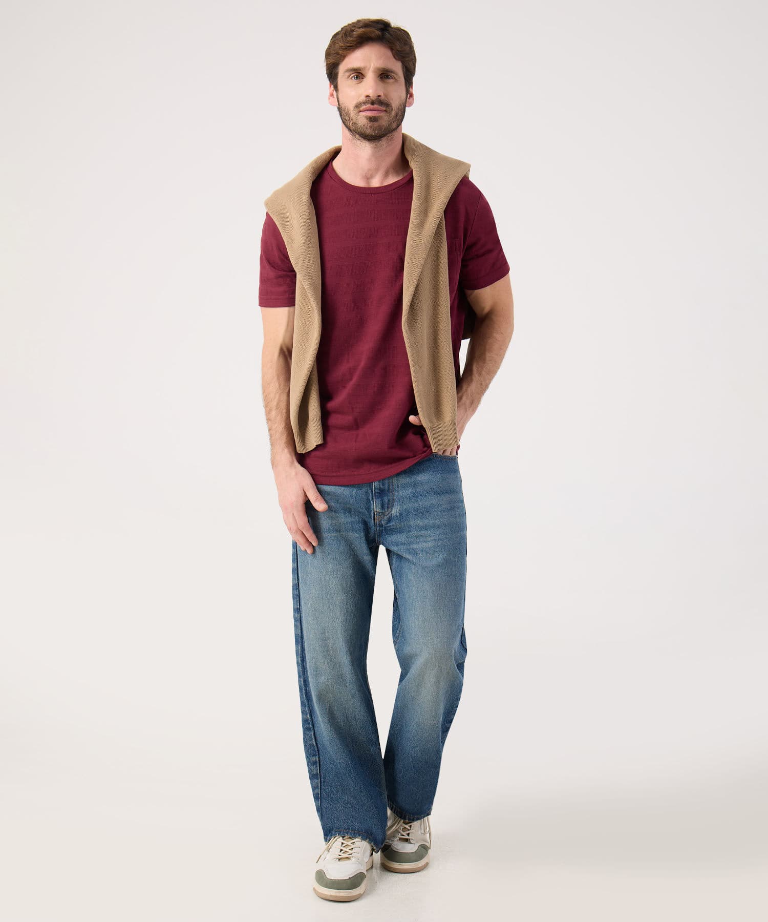 Camiseta Coral de Ciudad azul marino para hombre, vista 2