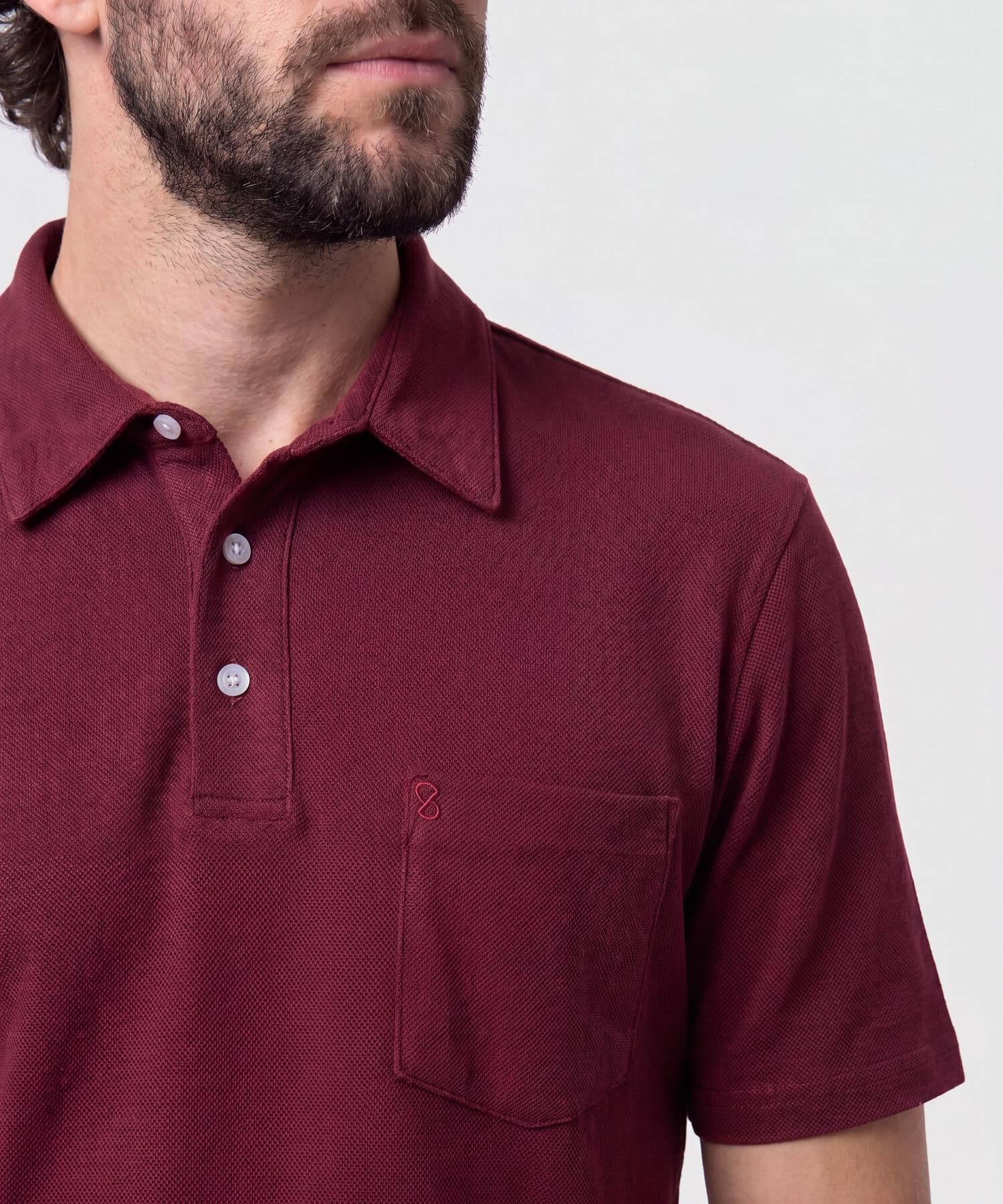 Polo Sabana Minimalista lila para hombre, vista 3