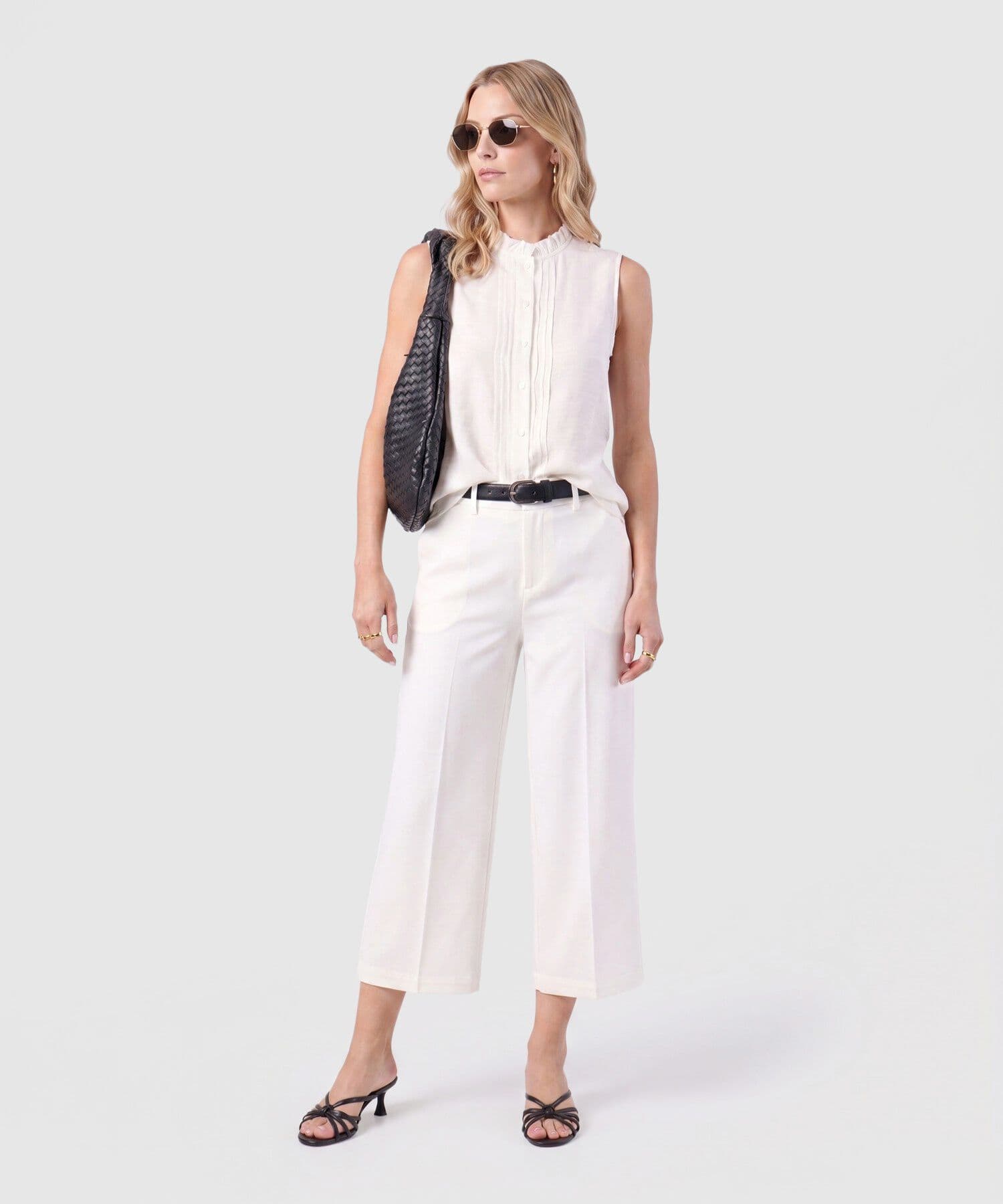 Pantalón Siena Relajado blanco para mujer, vista 2