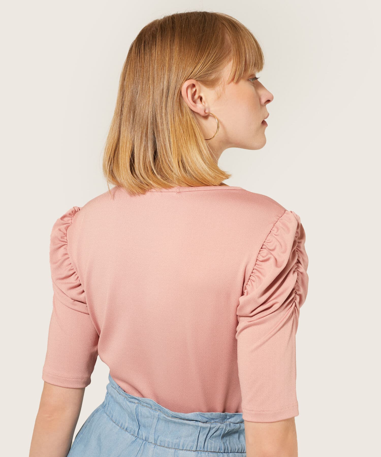 Camiseta Guayacán Sastre rosa empolvado para mujer, vista 3