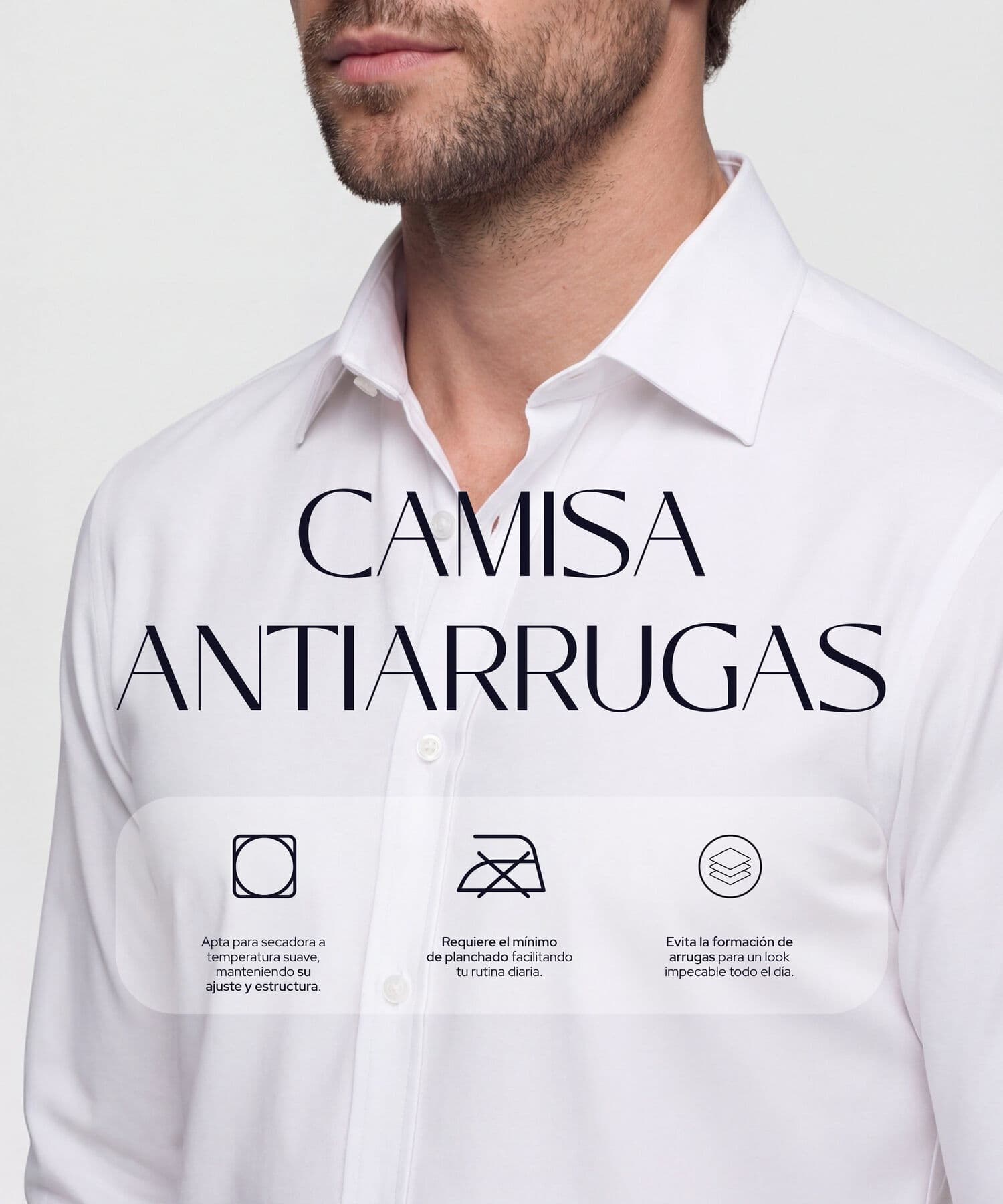 Camisa Siena Natural blanco para hombre, vista 5