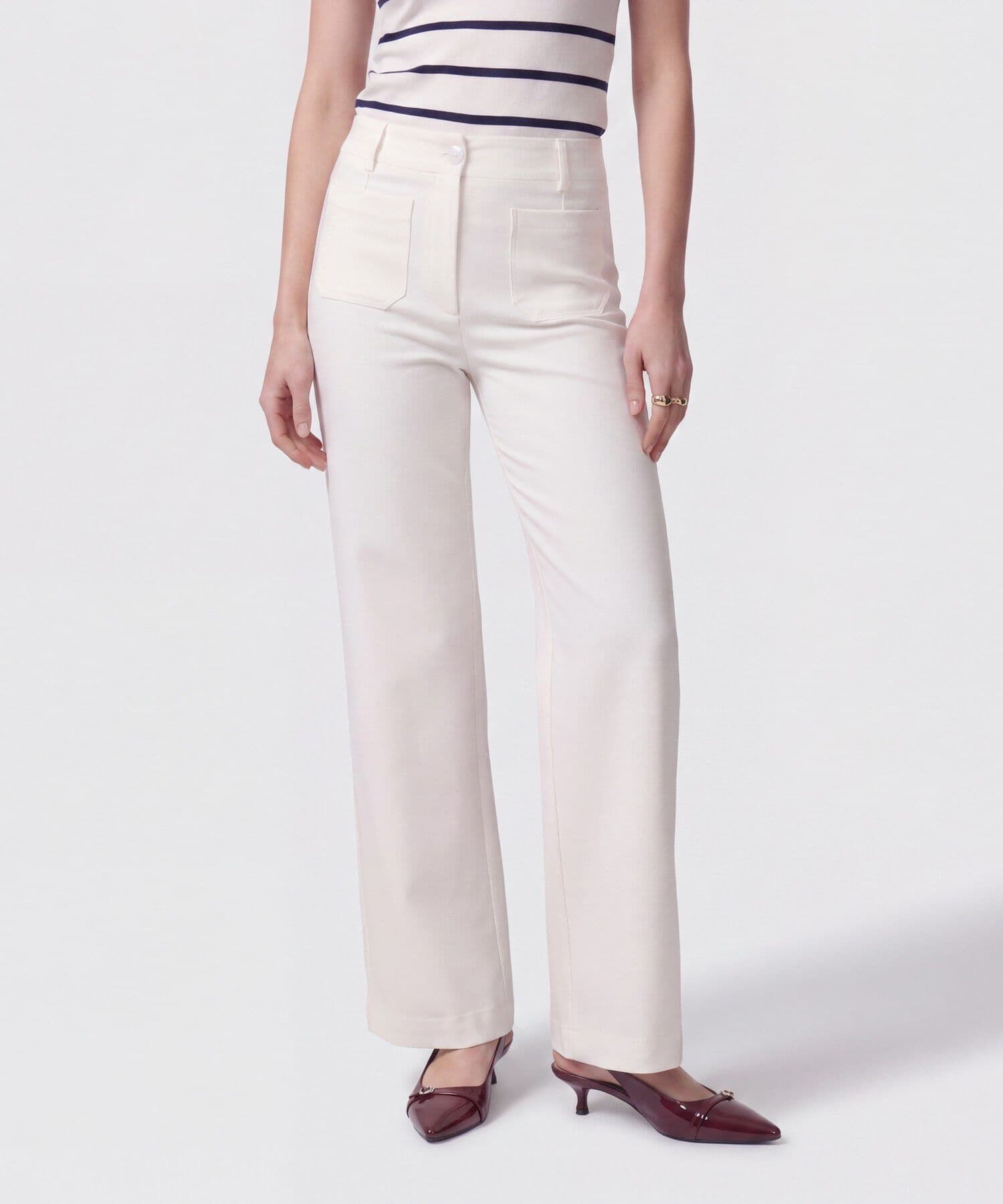 Pantalón Tierra Fluido blanco para mujer, vista principal