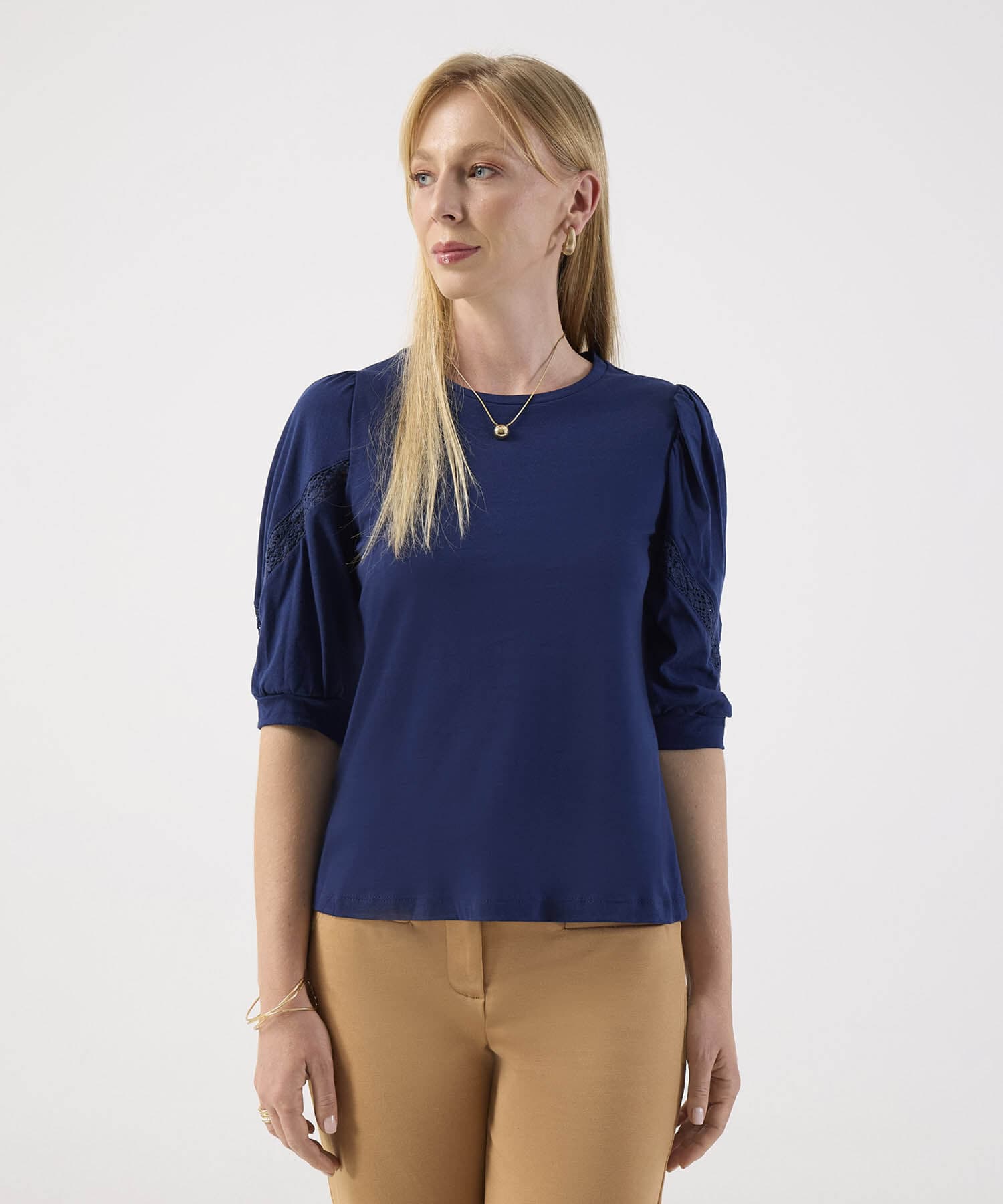 Blusa Isadora Ligero azul marino para mujer, vista principal