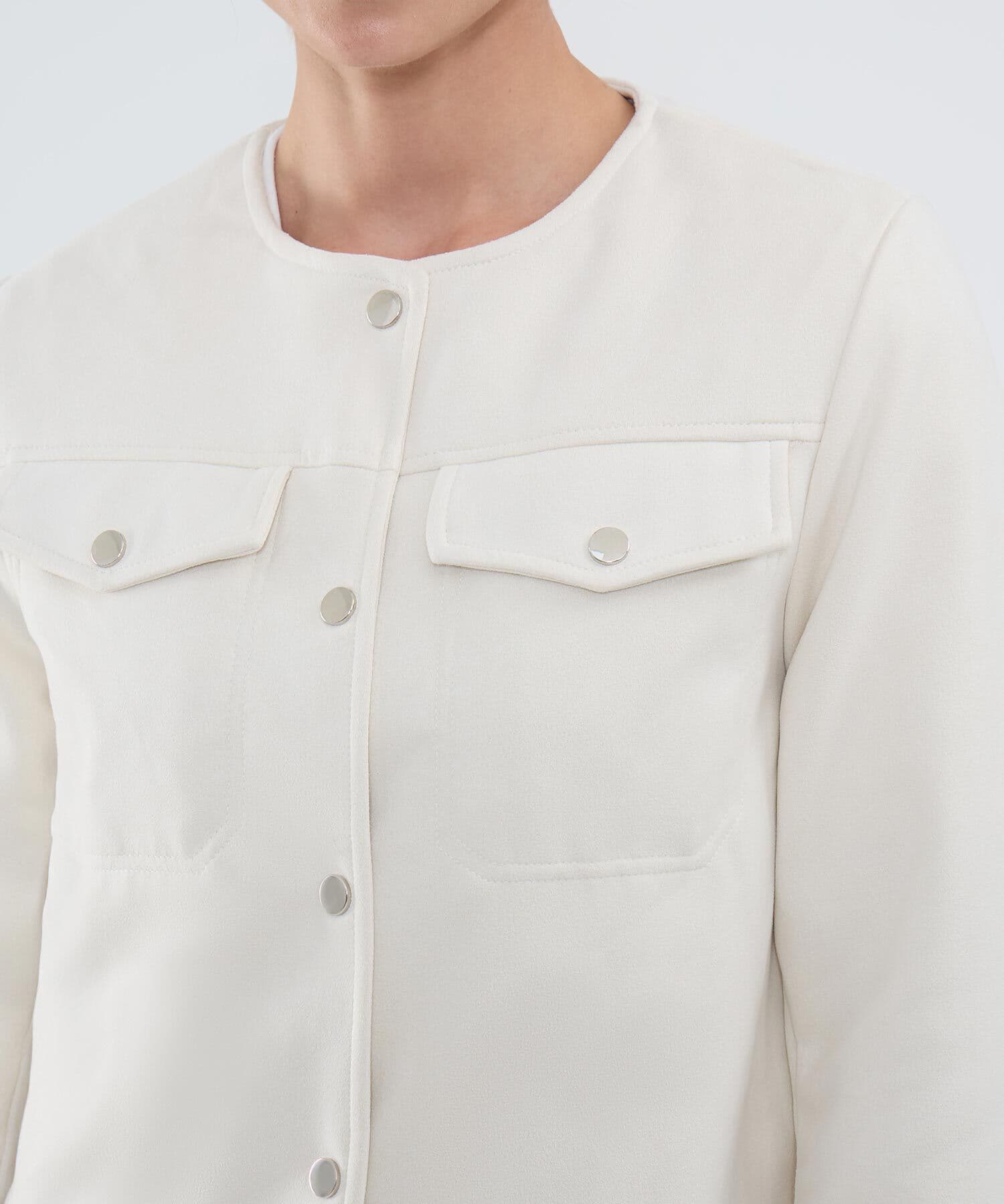 Chaqueta Emilia Minimalista vinotinto para mujer, vista 3