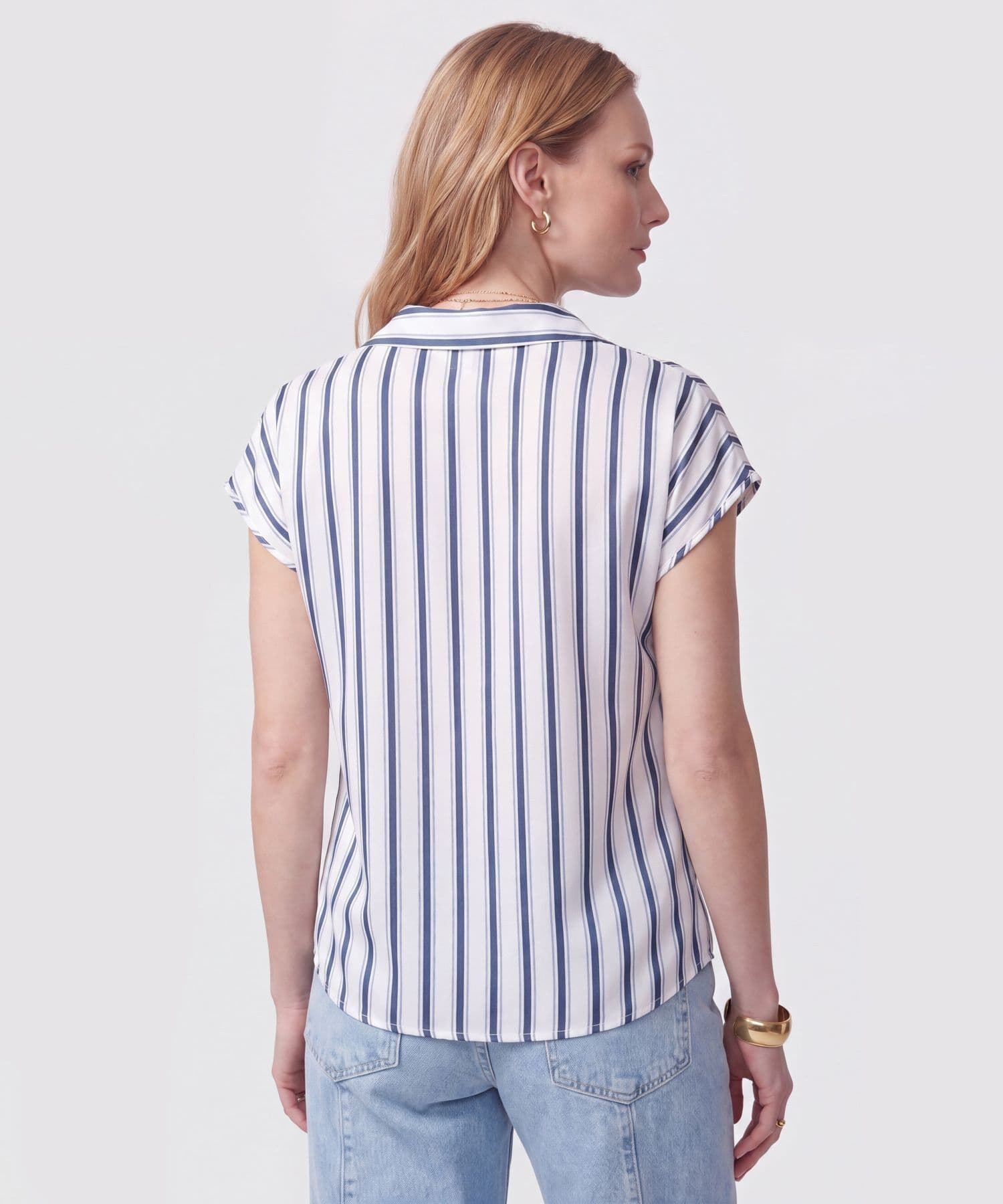 Blusa Encanto Clásico azul marino para mujer, vista 4
