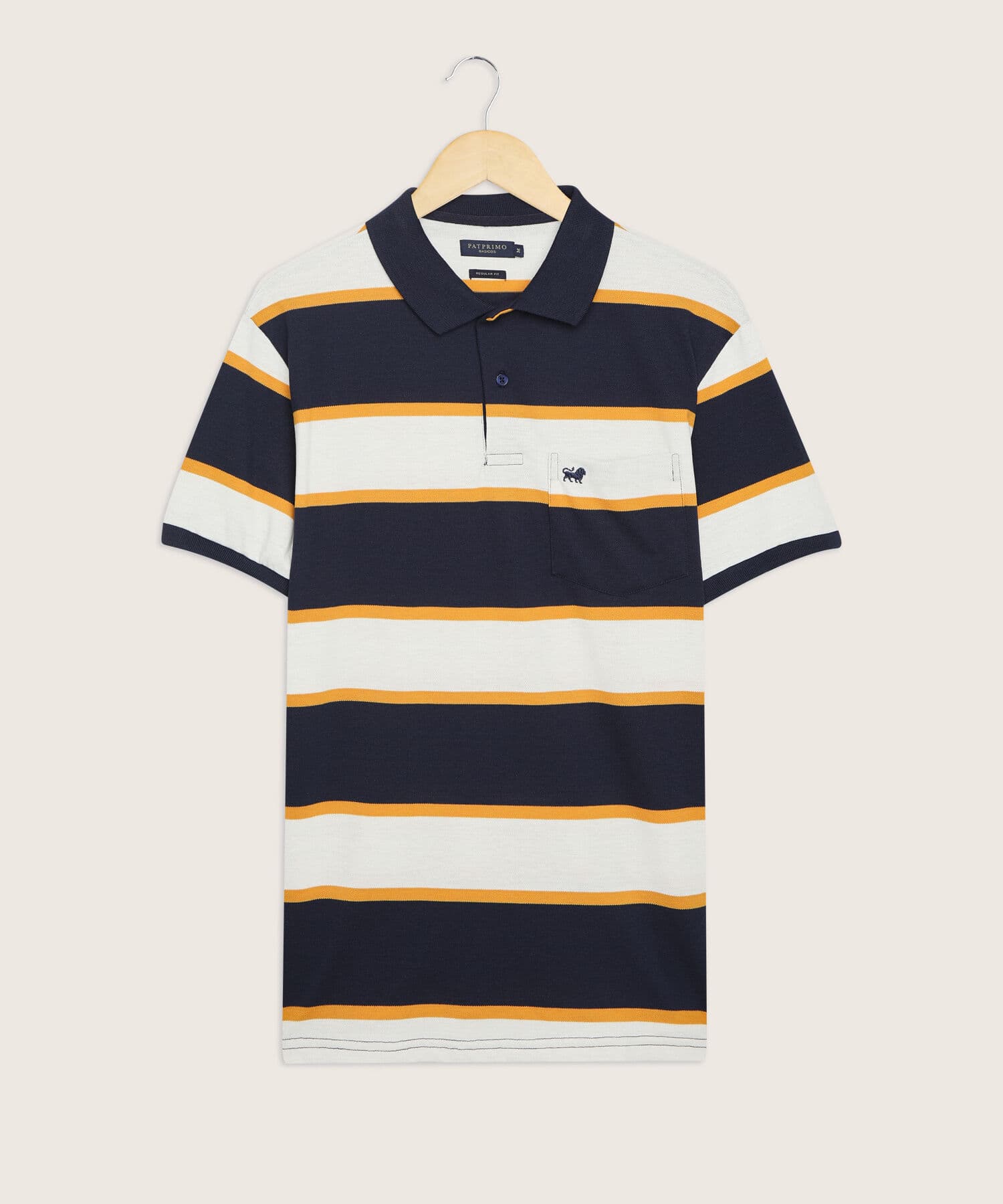 Polo Azahar Minimalista mostaza para hombre, vista 5