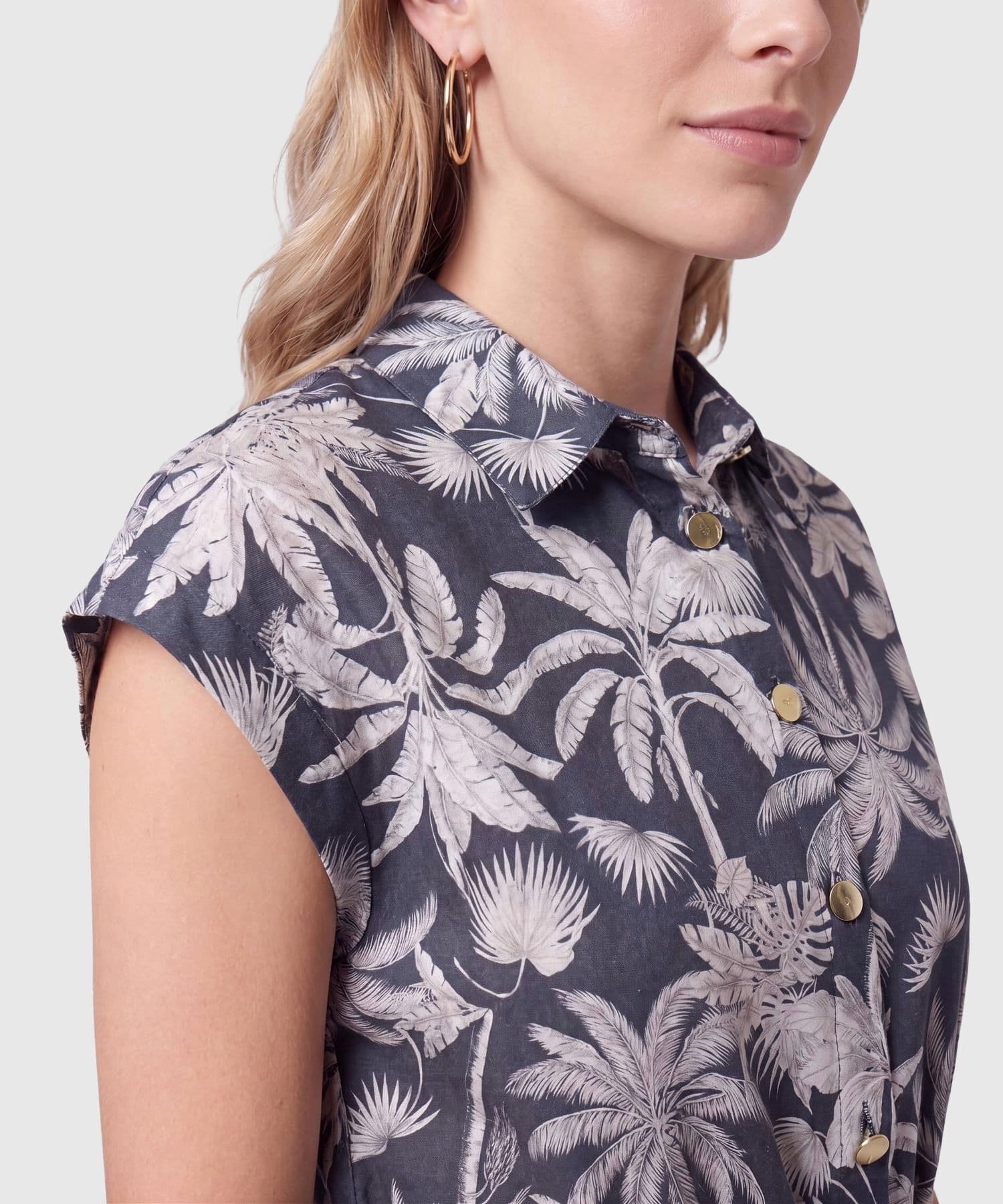 Vestido Marfil Clásico azul marino para mujer, vista 3