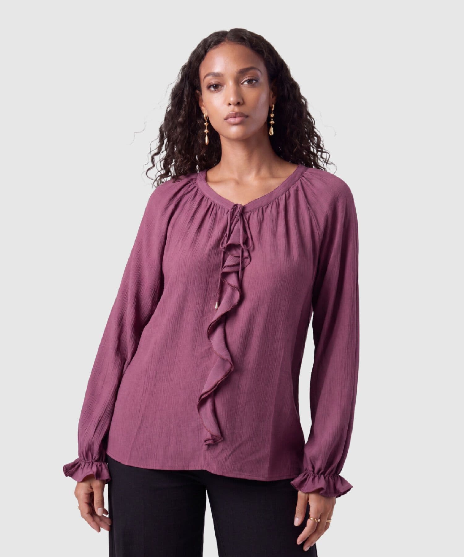 Blusa Palma Esencial camel para mujer, vista principal