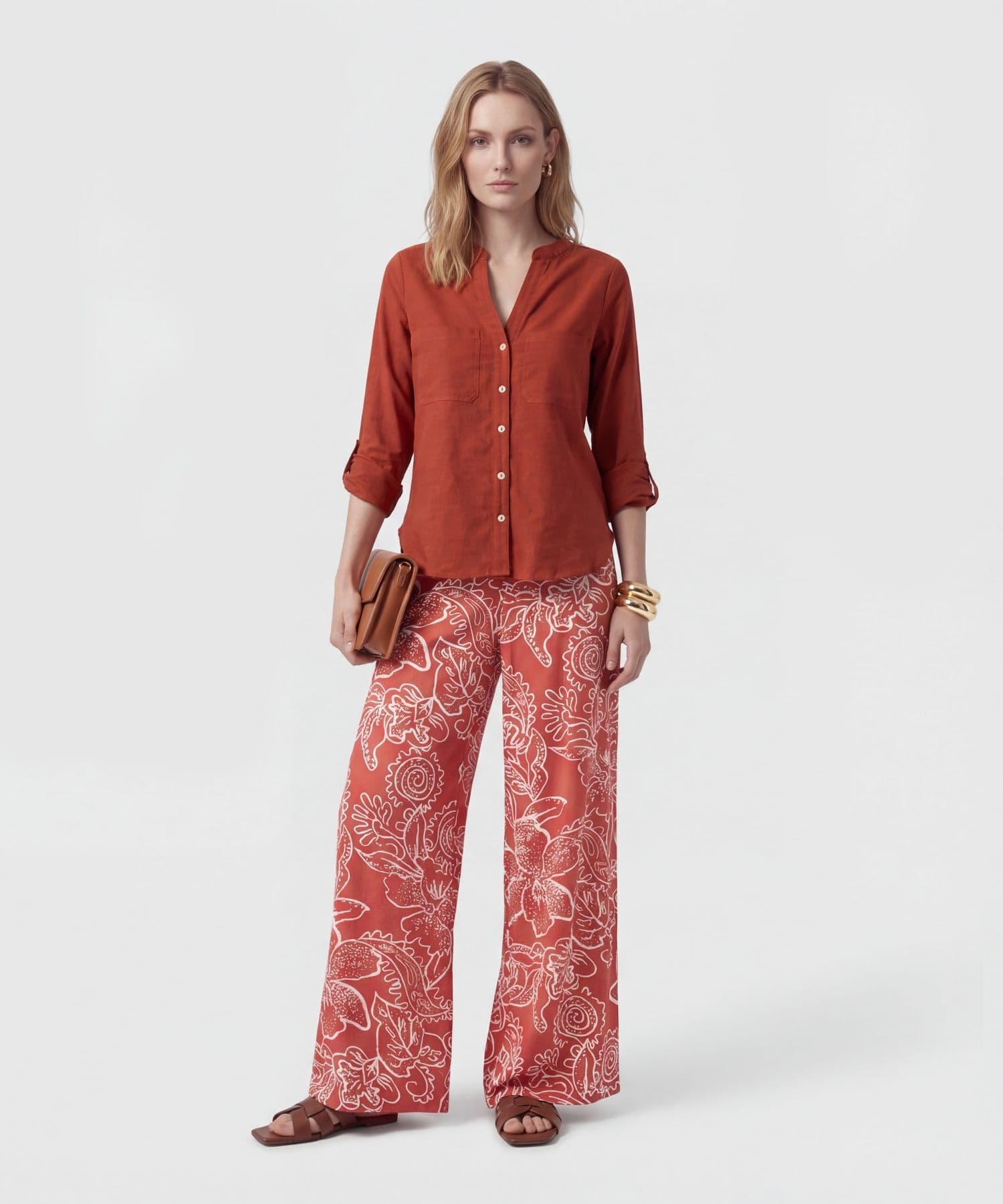 Pantalón Brisa Edición Índigo naranja para mujer, vista 2
