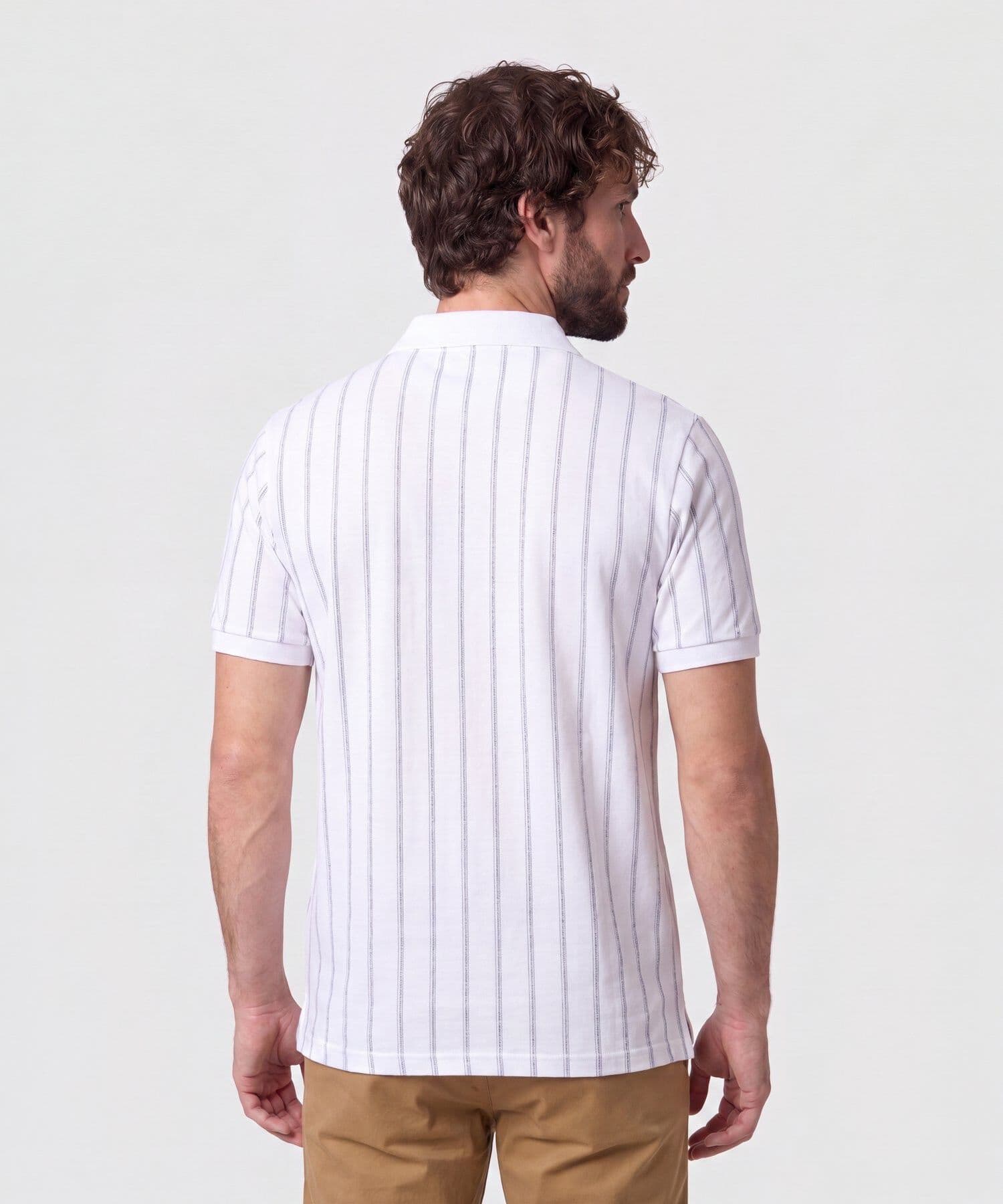 Polo Dalia Clásico blanco para hombre, vista 4