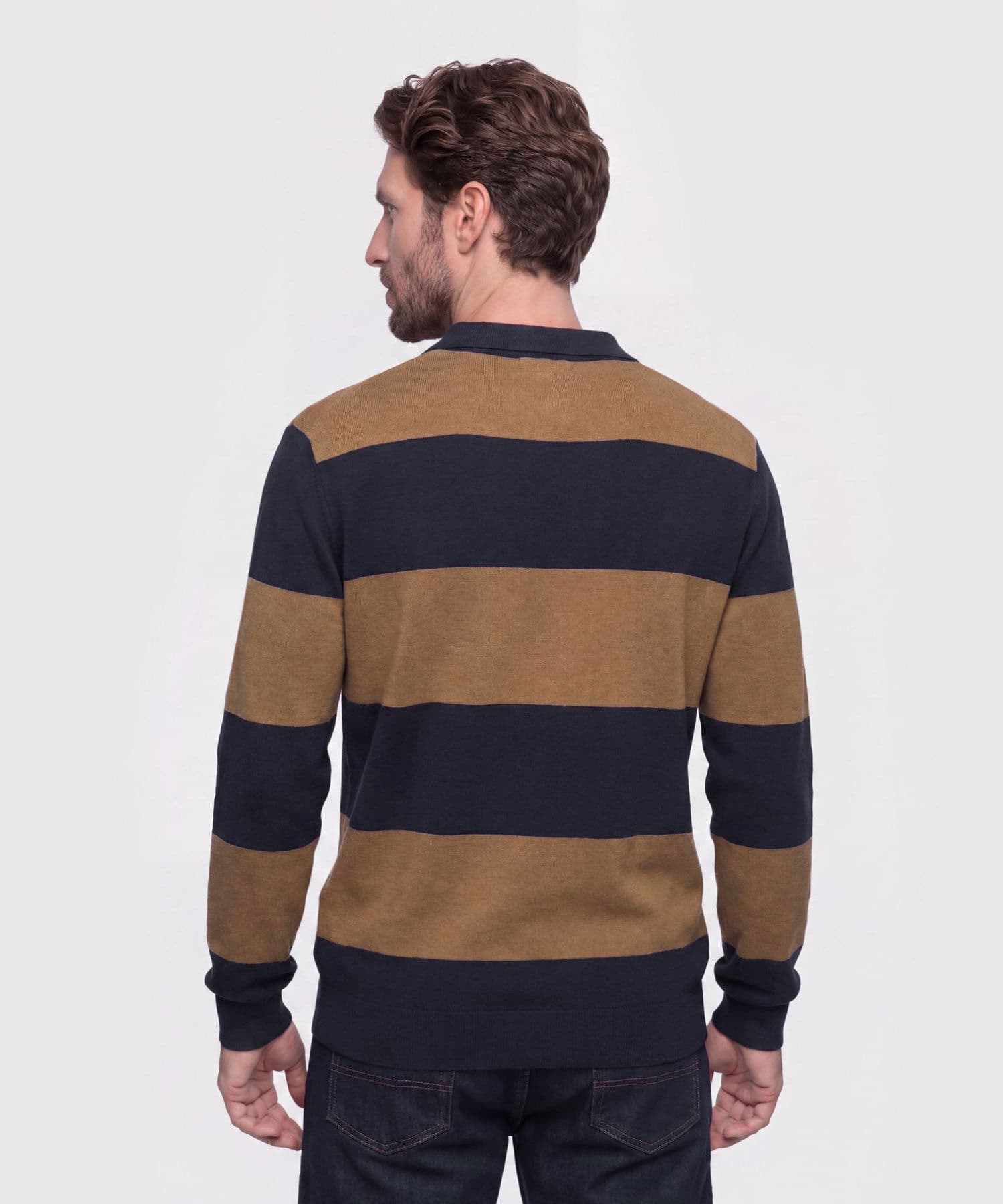 Polo Julieta Edición Lino azul marino para hombre, vista 6