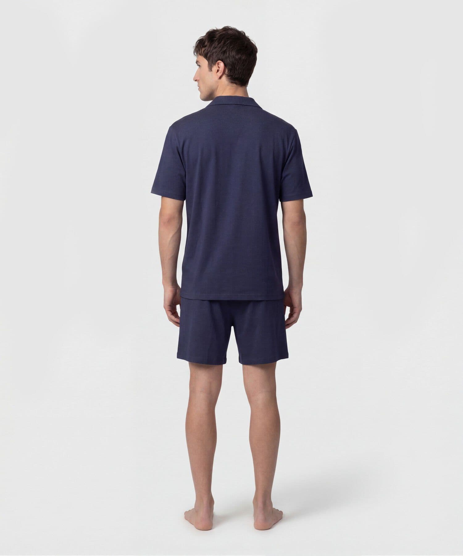 Pijama Elisa Esencial azul marino para hombre, vista 3