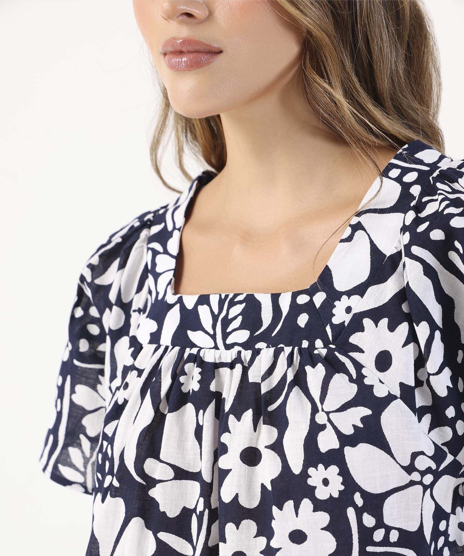 Blusa Marea Clásico azul marino para mujer, vista 3