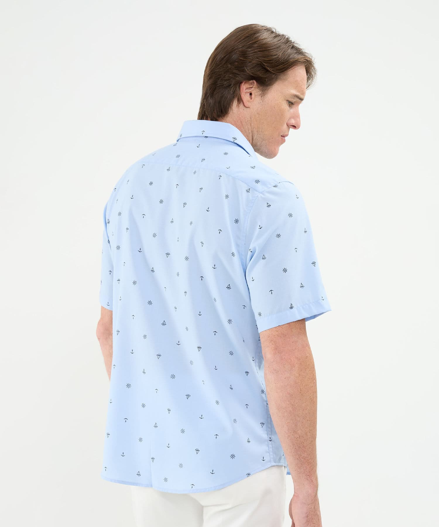 Camisa Horizonte Contemporáneo azul marino para hombre, vista 4