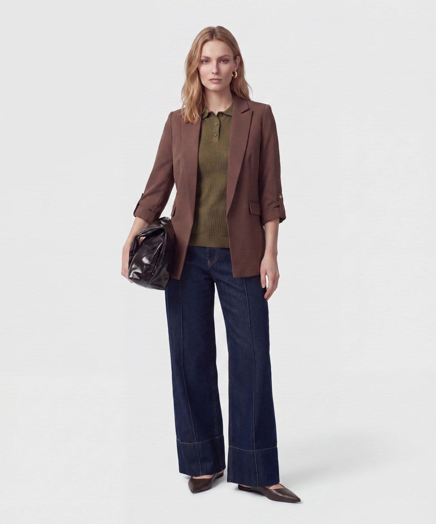 Polo Emilia de Día verde oliva para mujer, vista 2