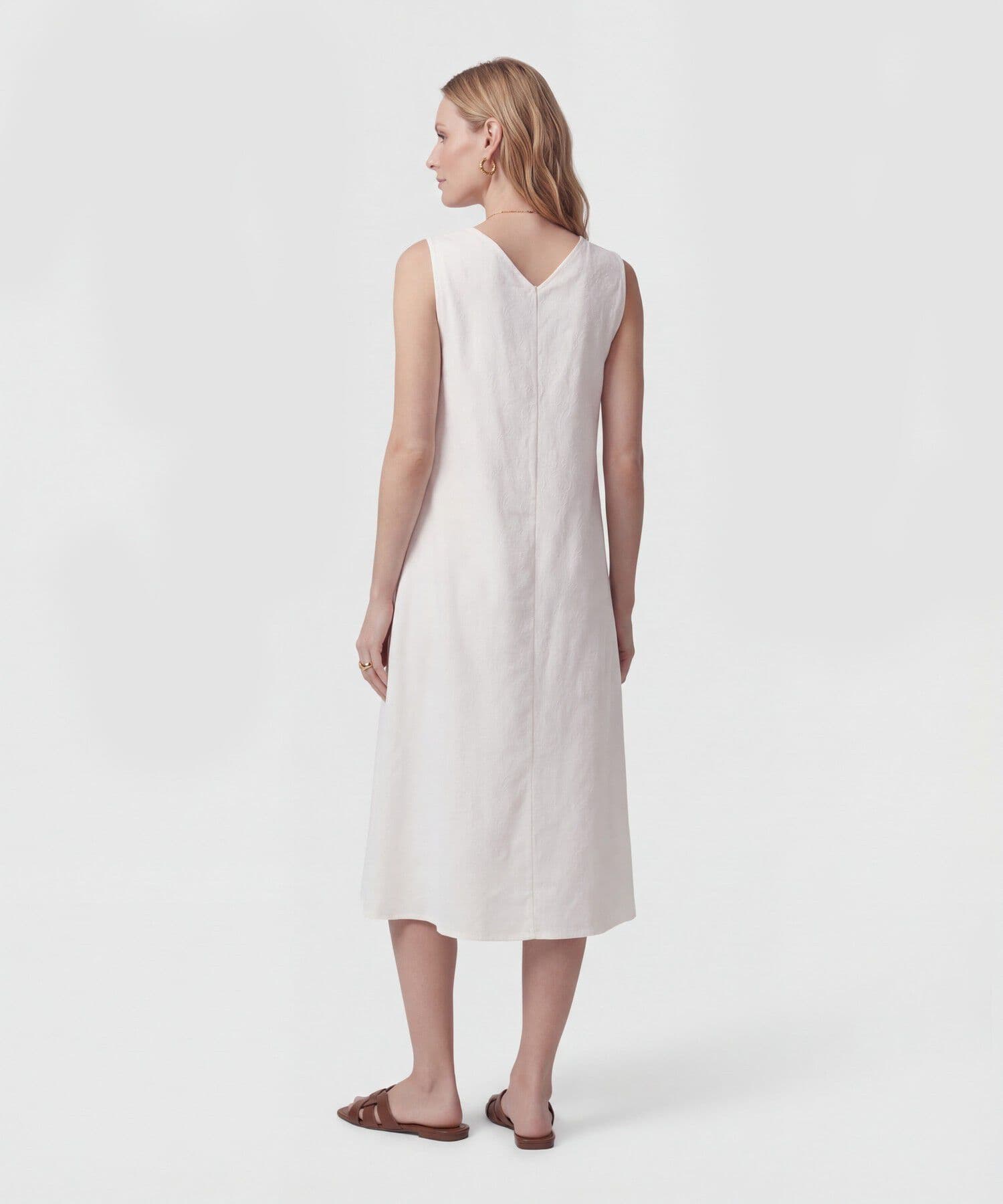 Vestido Laguna Fluido blanco para mujer, vista 4