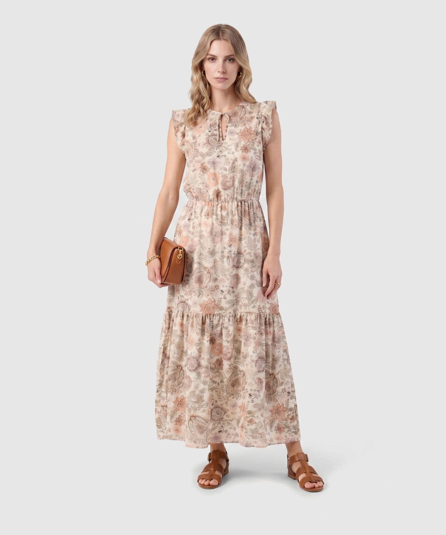 Vestido Bahía Edición Lino verde oliva para mujer, vista principal