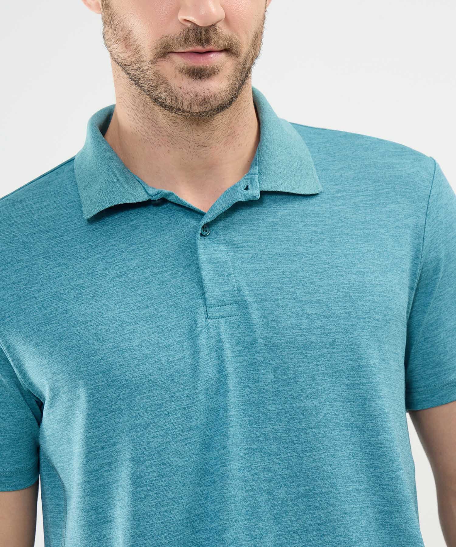Polo Cedro Fluido verde oliva para hombre, vista 3