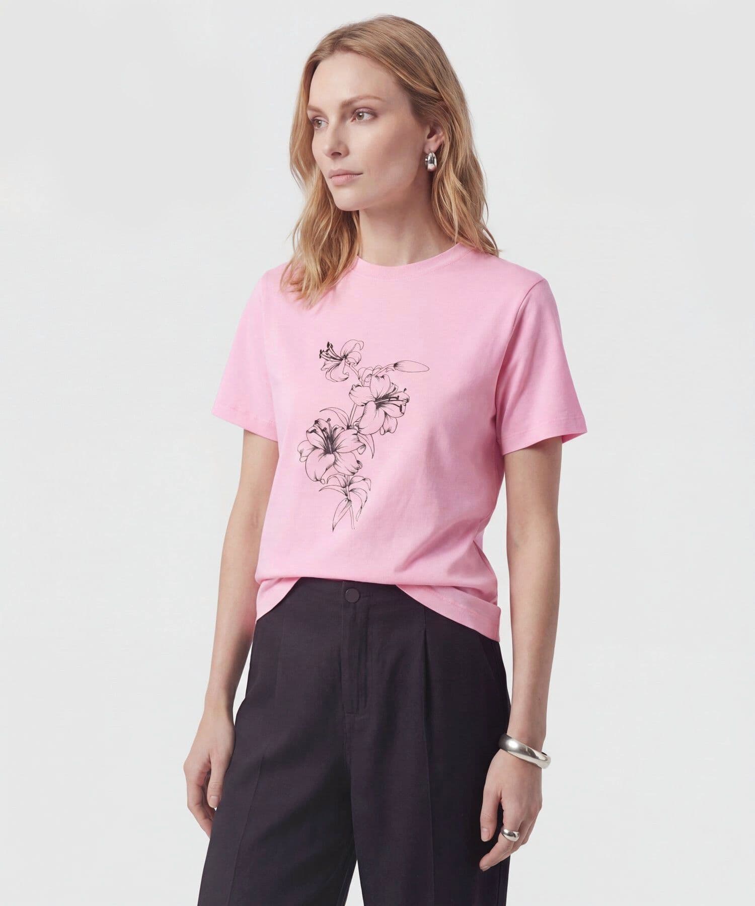 Camiseta Cedro Urbano rosa empolvado para mujer, vista principal
