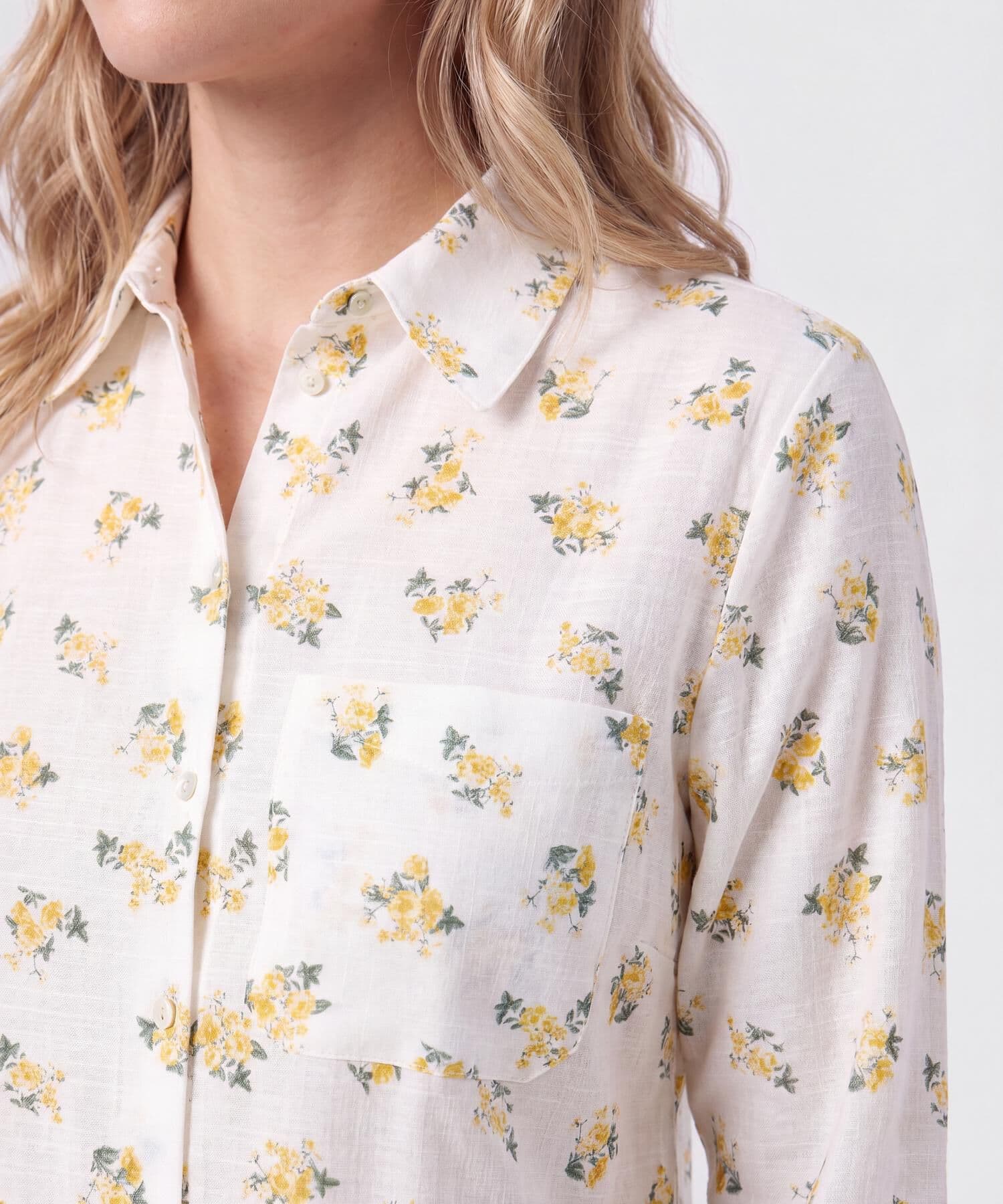 Camisa Violeta Contemporáneo blanco para mujer, vista 3