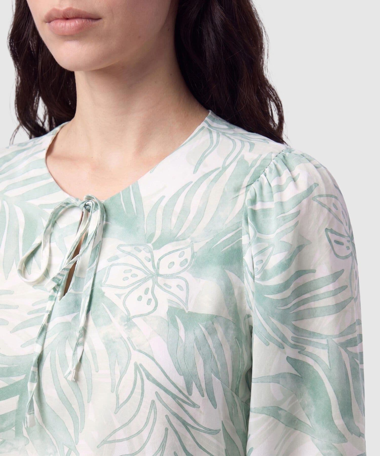 Blusa Solana Ligero verde oliva para mujer, vista 3