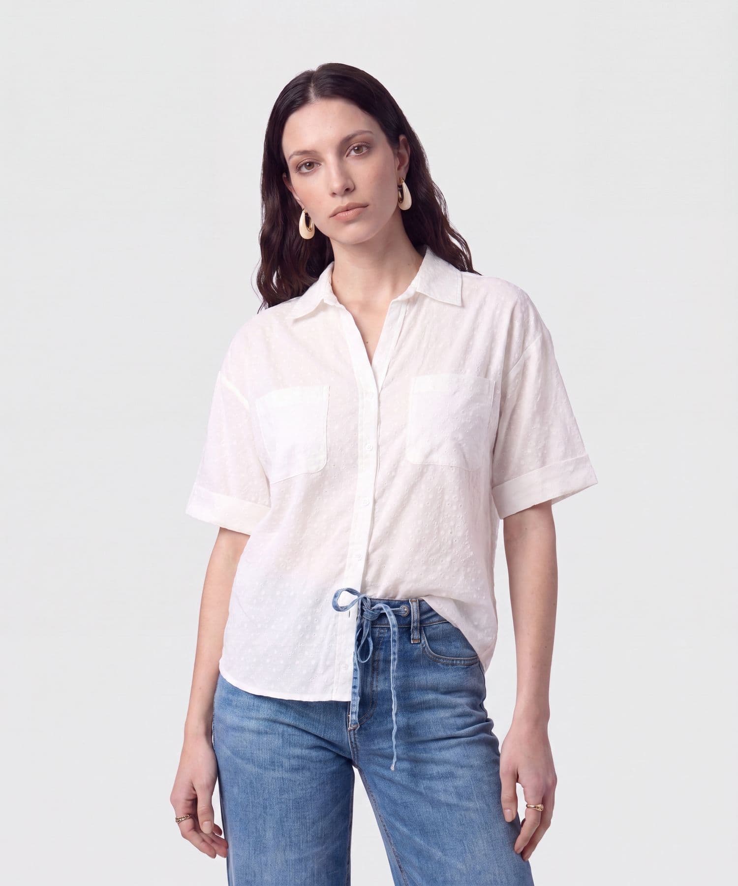 Camisa Laguna Esencial blanco para mujer, vista principal