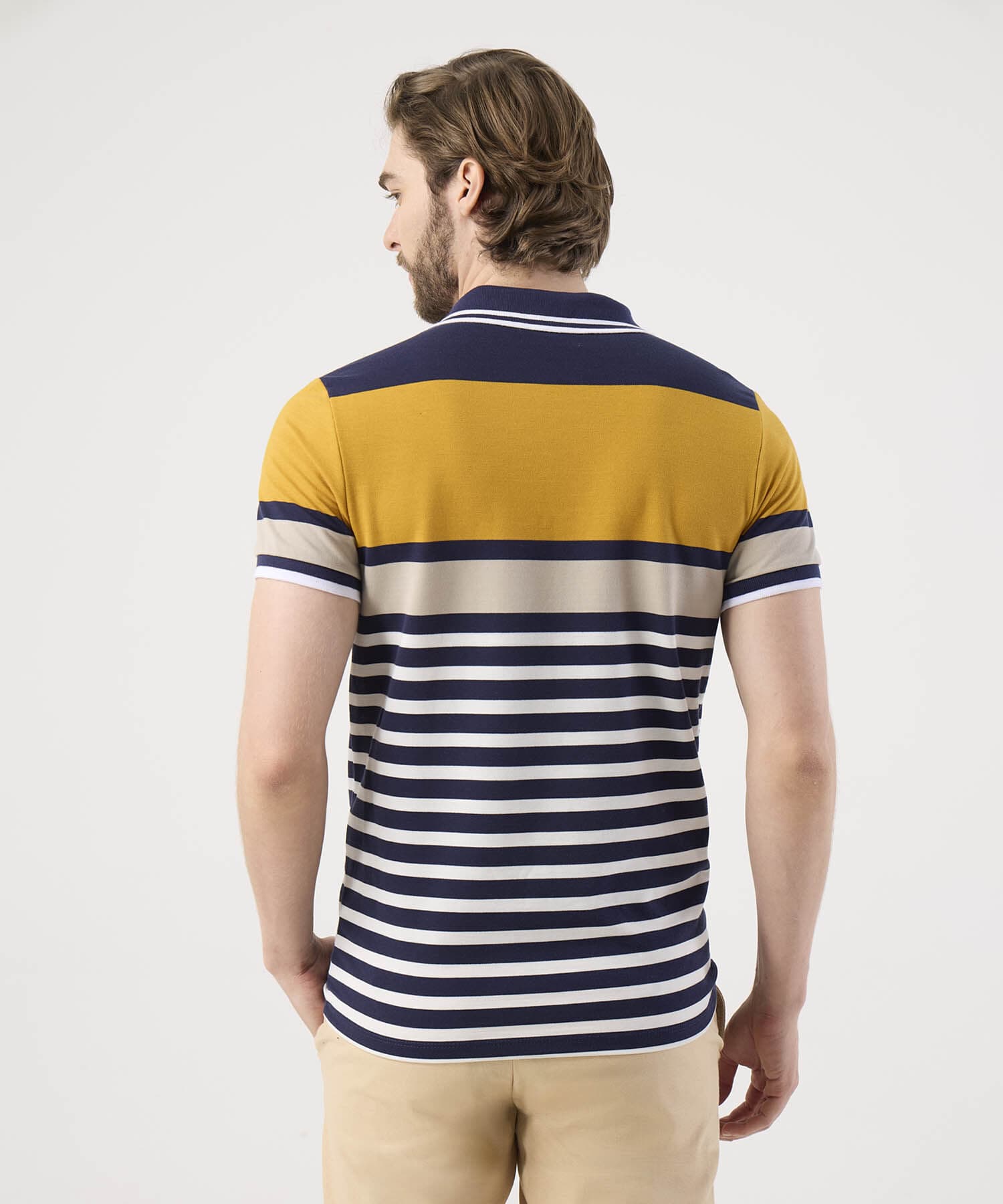 Polo Cobalto Clásico vinotinto para hombre, vista 4