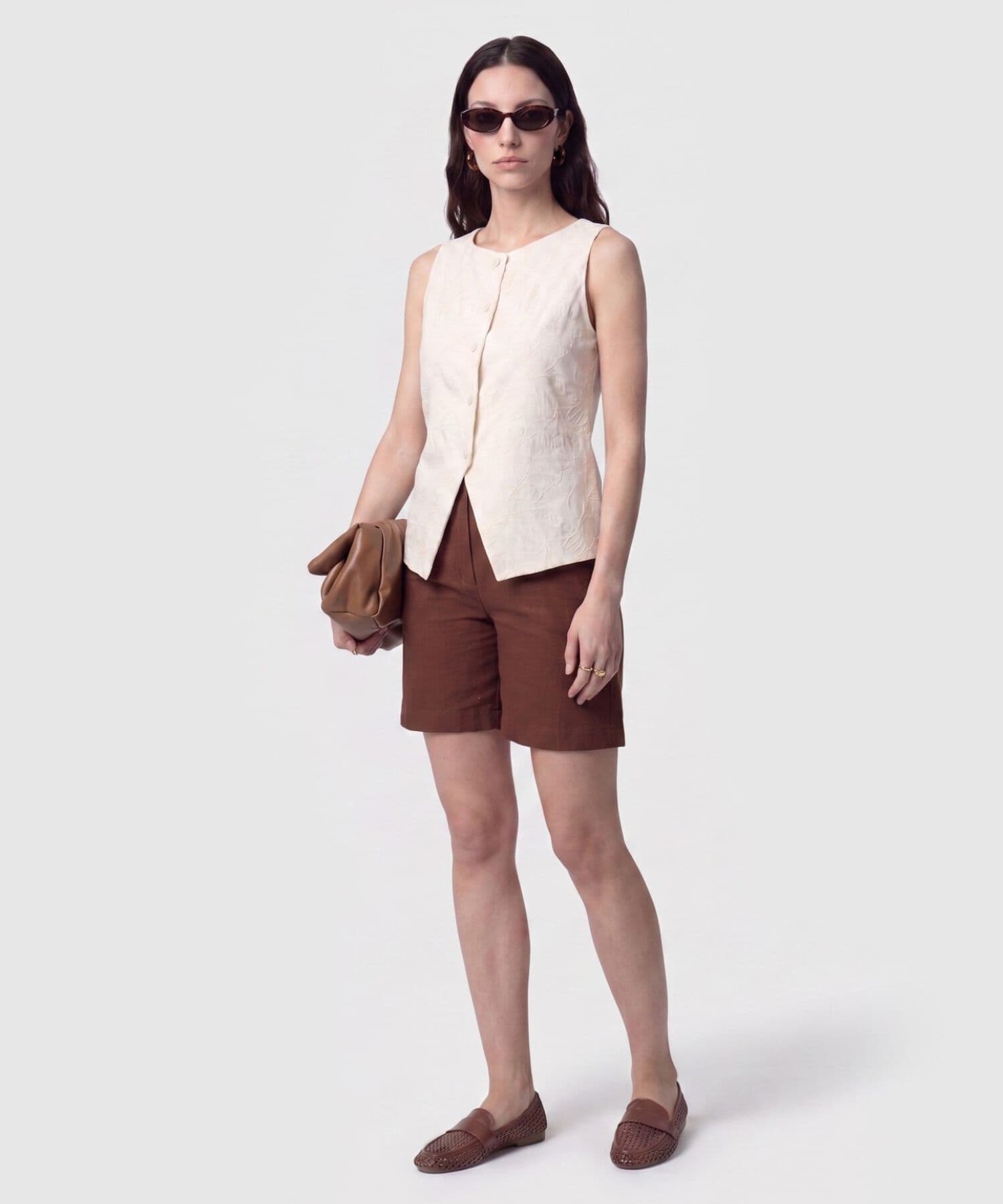 Blusa Cobalto Clásico arena para mujer, vista 2