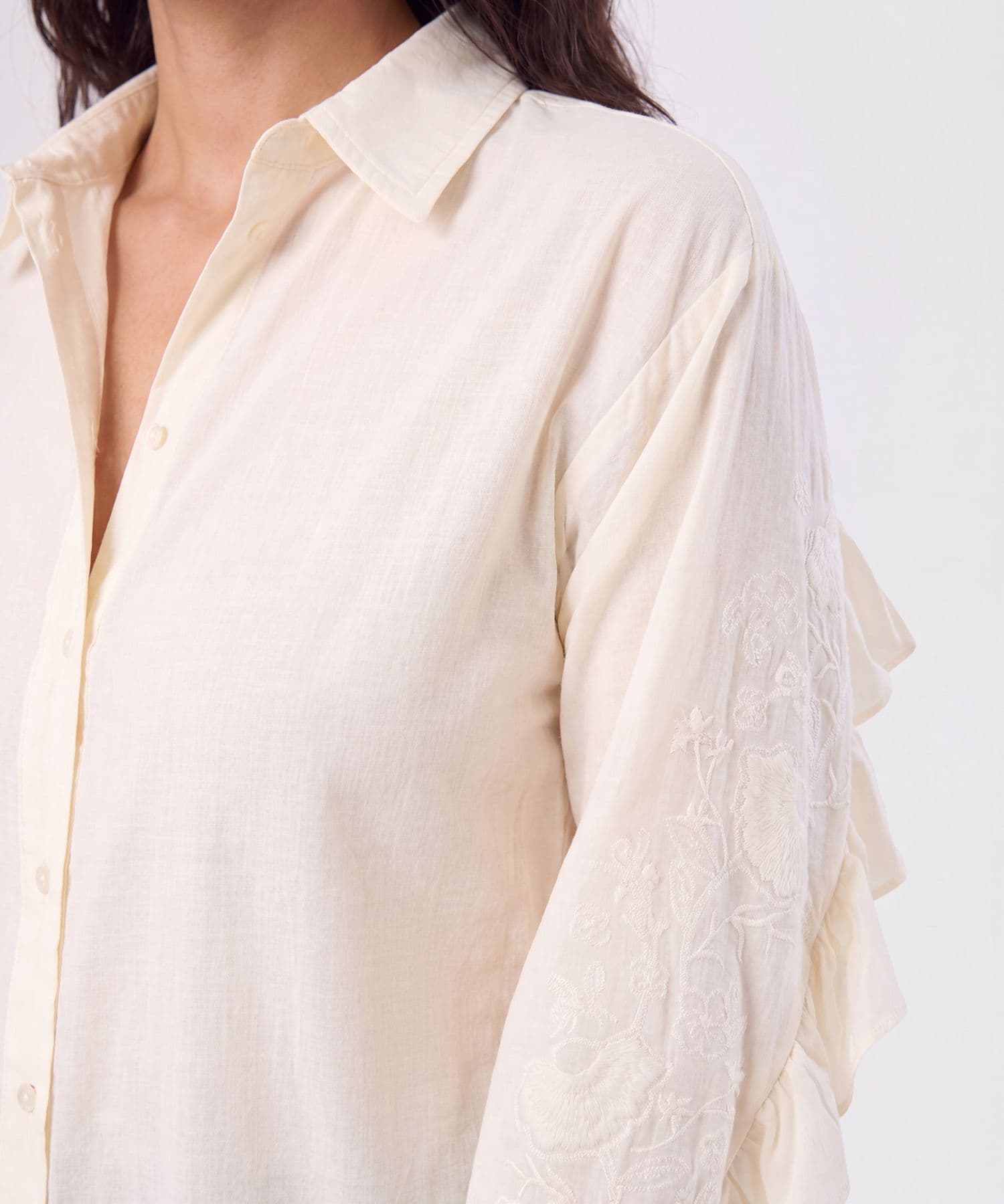 Camisa Palma de Noche verde oliva para mujer, vista 3