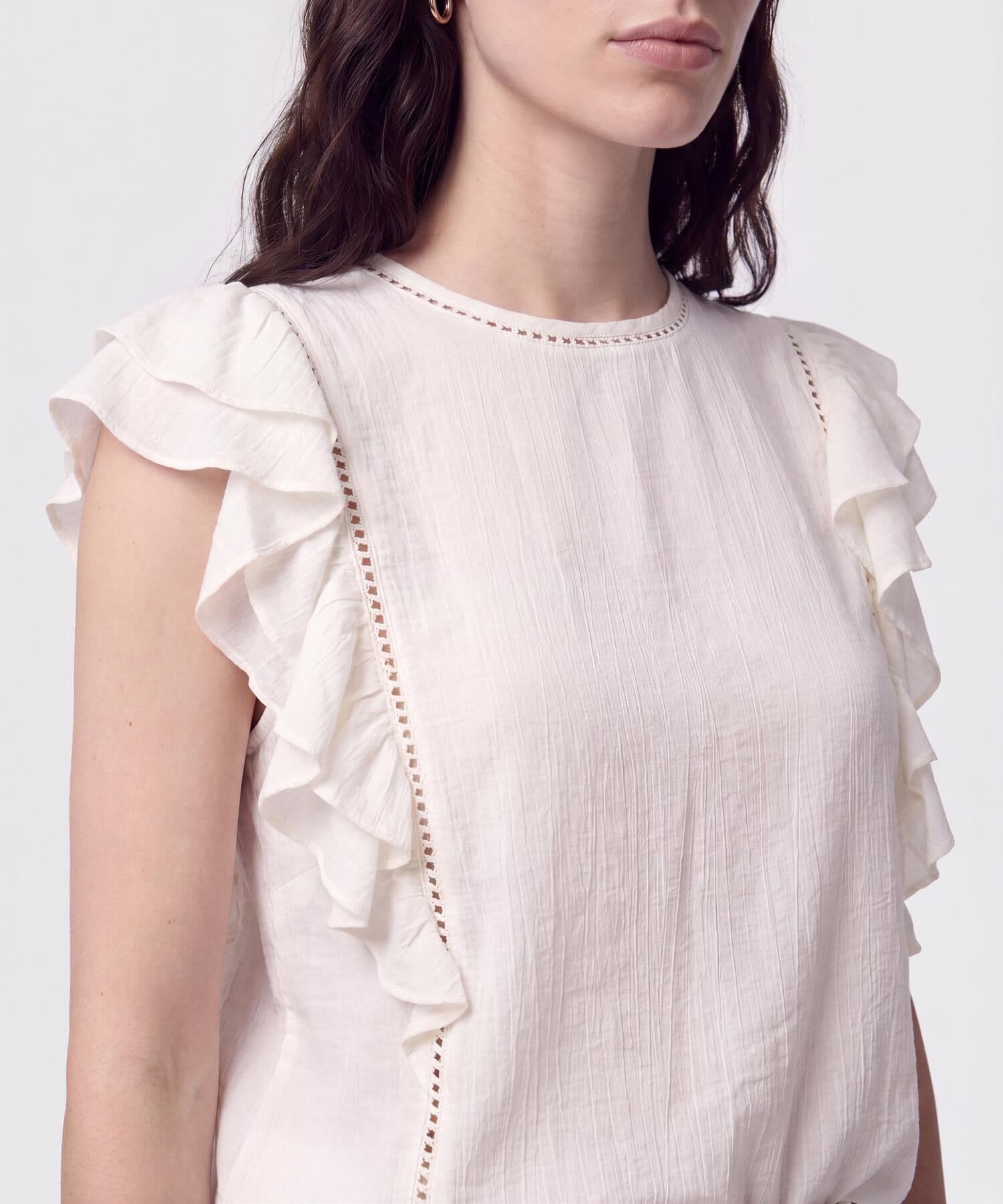 Blusa Guayacán Texturizado azul cielo para mujer, vista 3
