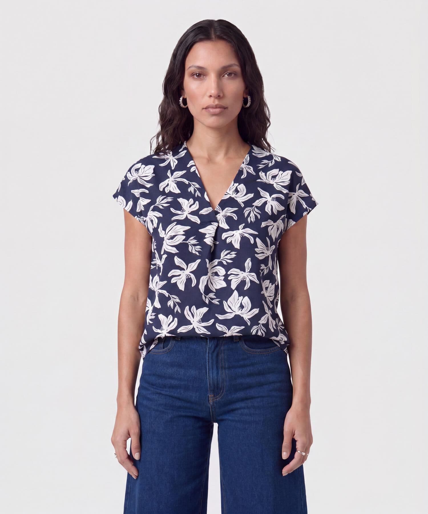 Camiseta Selva Sastre azul marino para mujer, vista principal