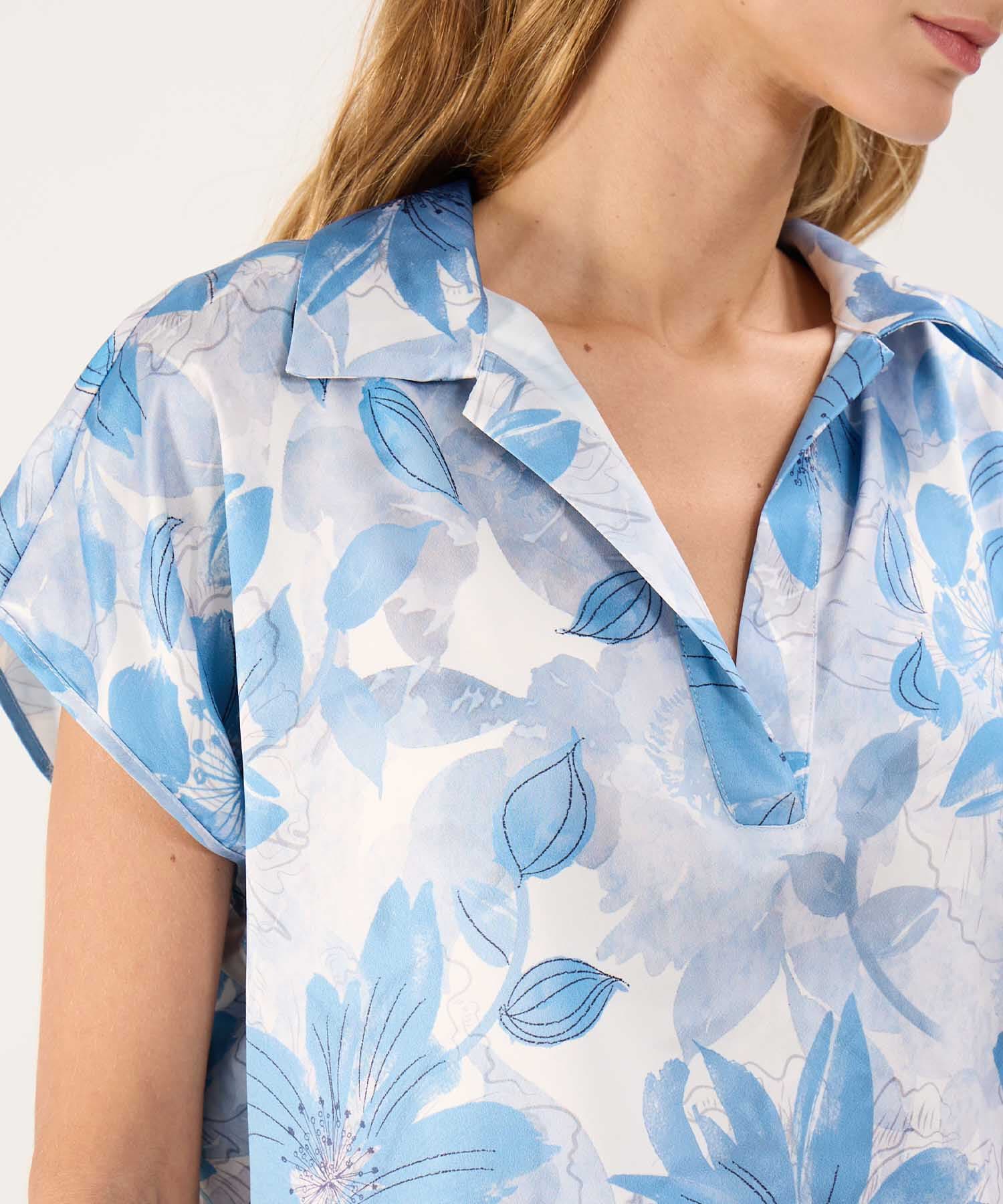 Blusa Cedro de Viaje azul marino para mujer, vista 3
