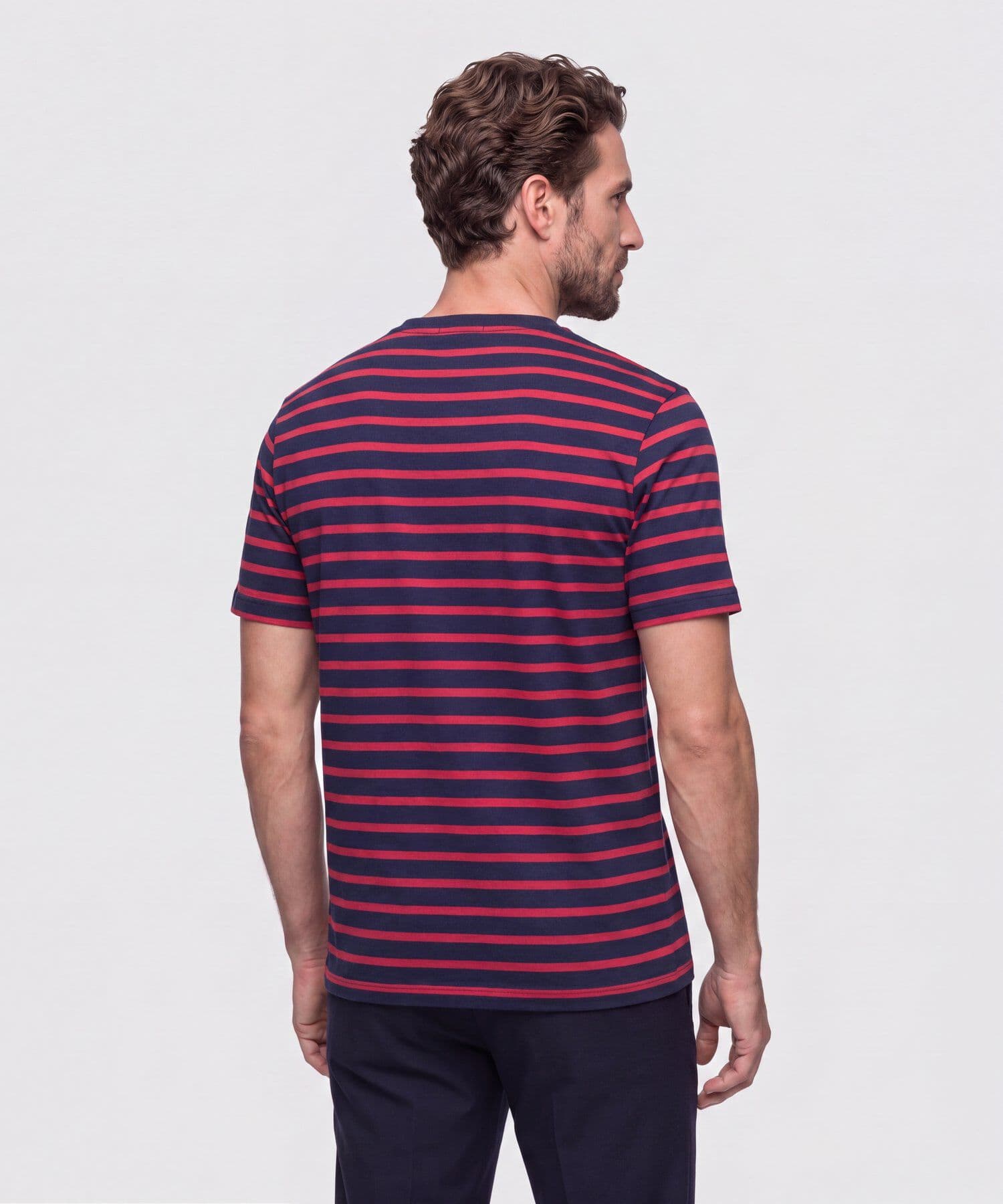 Camiseta Cobalto Clásico azul marino para hombre, vista 4